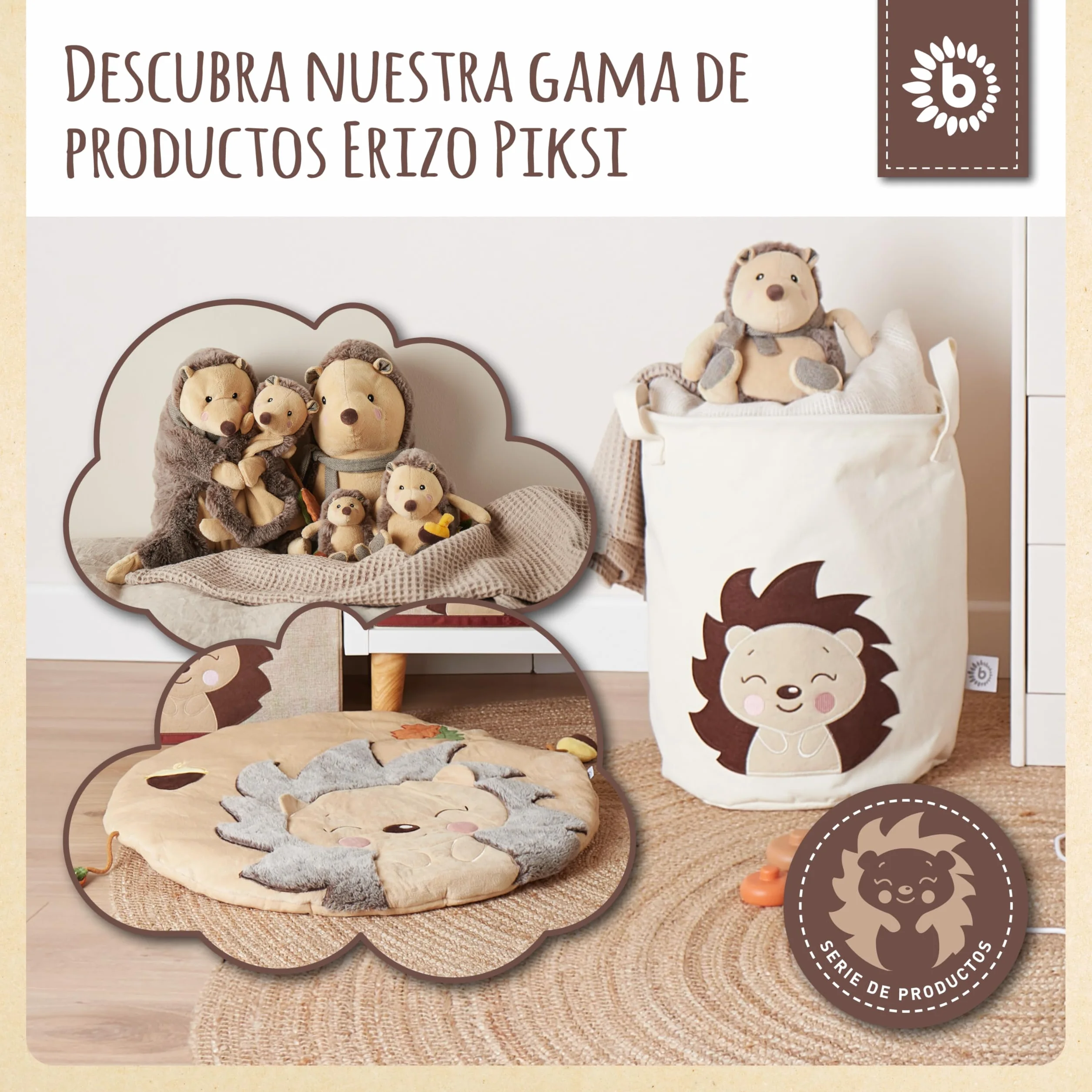 BIECO Caja de almacenamiento plegable 65 L 36x36x51 cm para niños