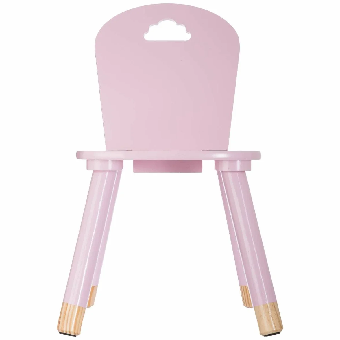 ATMOSPHERA CREATEUR D'INTERIEUR Silla de Madera para niños-Decoración Nube-Color Rosa, L. 28 x l. 50 x H. 28 cm