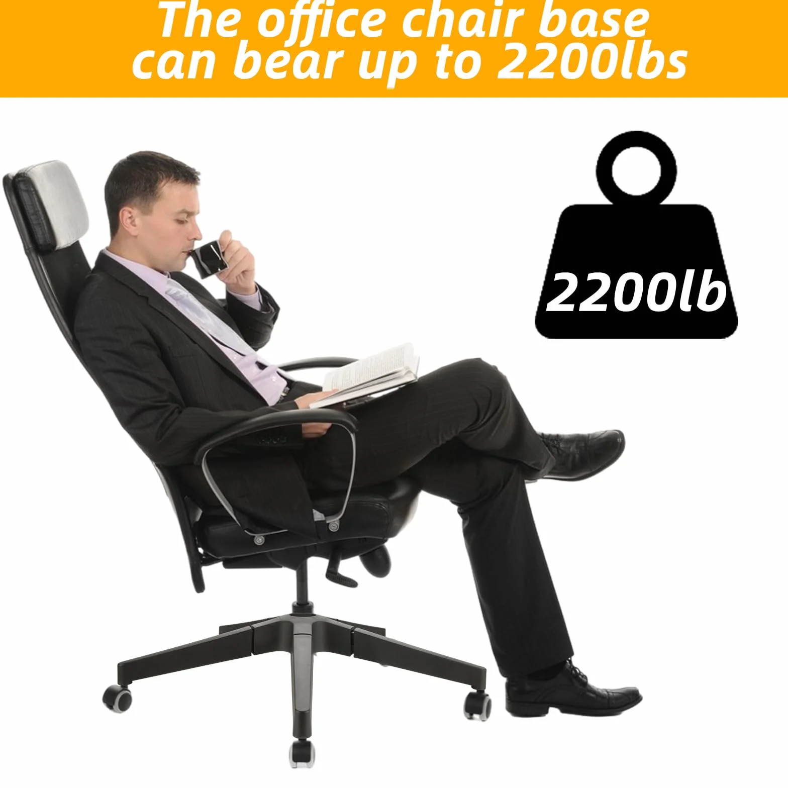 YAYODS (200) Reemplazo de base de silla, piezas de repuesto resistentes para silla de oficina de 28 pulgadas, repuesto de base de silla de escritorio de metal con agujero universal para cilindro de