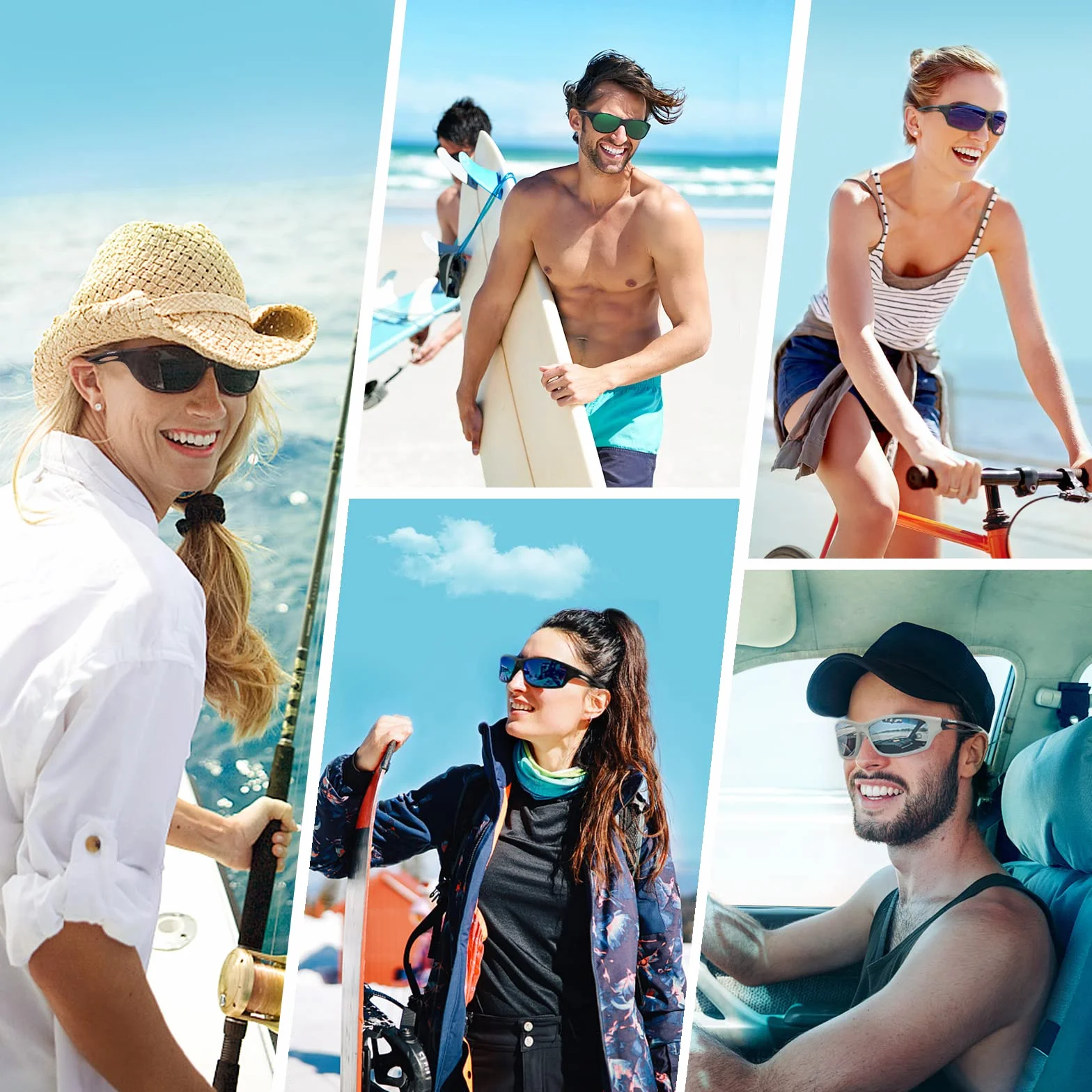 Duduma Gafas de sol polarizadas hombre Ciclismo Pesca Running Protección UV400 TR90
