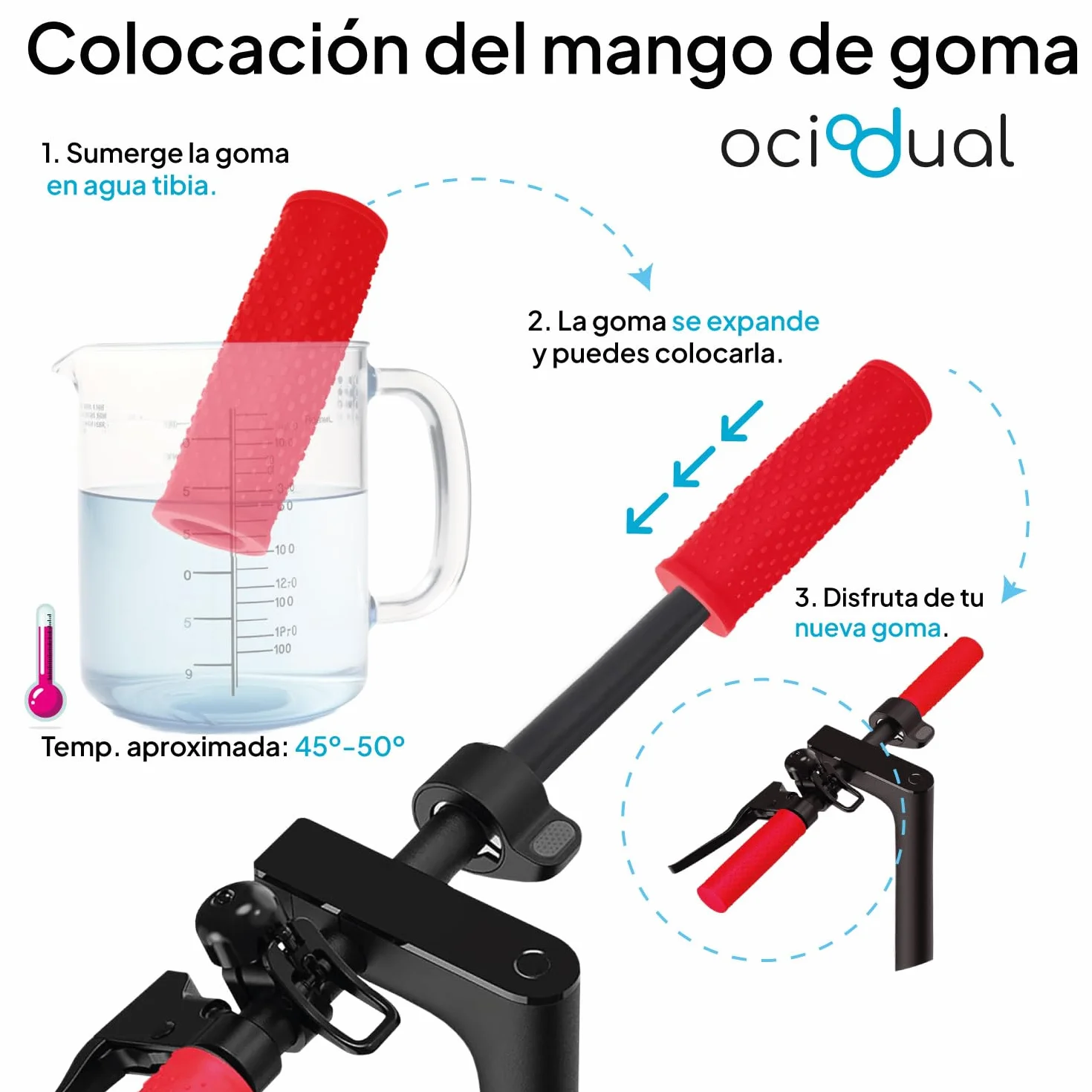 Puños Scooter Compatible con Xiaomi 1S M365 Essential Pro Pro 2, Agarres Manillar