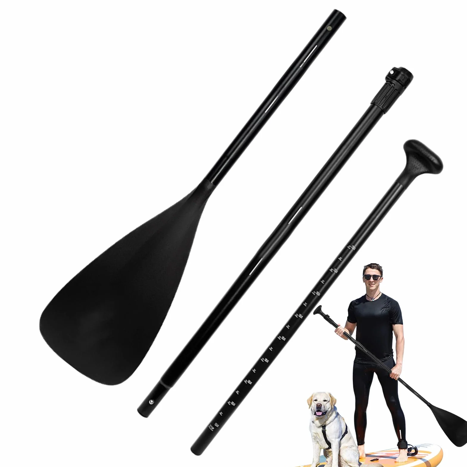 Remos inflables para kayak, tabla de remo extraíble para surf, suministros reutilizables para deportes acuáticos