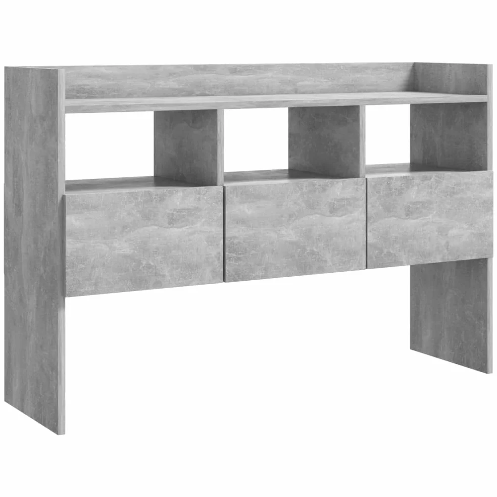 vidaXL Aparador Entrada Acento Pasillo Vestíbulo Recibidor Auxiliar Decoración Hogar Casa Escritorio Mueble de Contrachapada Gris Hormigón 105x30x70cm
