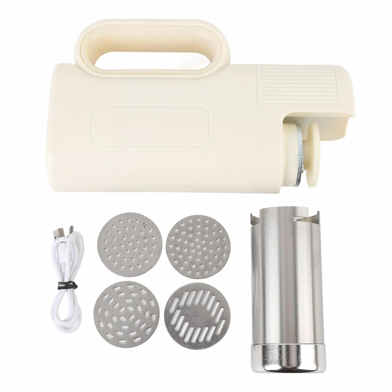 Cryfokt Máquina para Hacer Fideos Eléctrica, Máquina para Hacer Fideos de Mano, Prensado de Masa Eficiente para Familias Ocupadas y Entusiastas de la Pasta, Cocina Doméstica