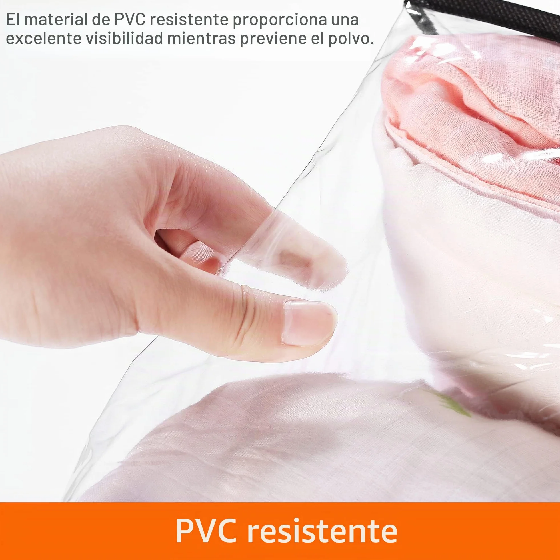 Vieshful 3 Piezas Transparentes Bolsas para Guardar Ropa, Bolsas Almacenaje Ropa Plegable 40L de PVC, Organizador Armario, Cajas Almacenaje con Asas para Edredón Mantas Mudanza Móviles Juguetes