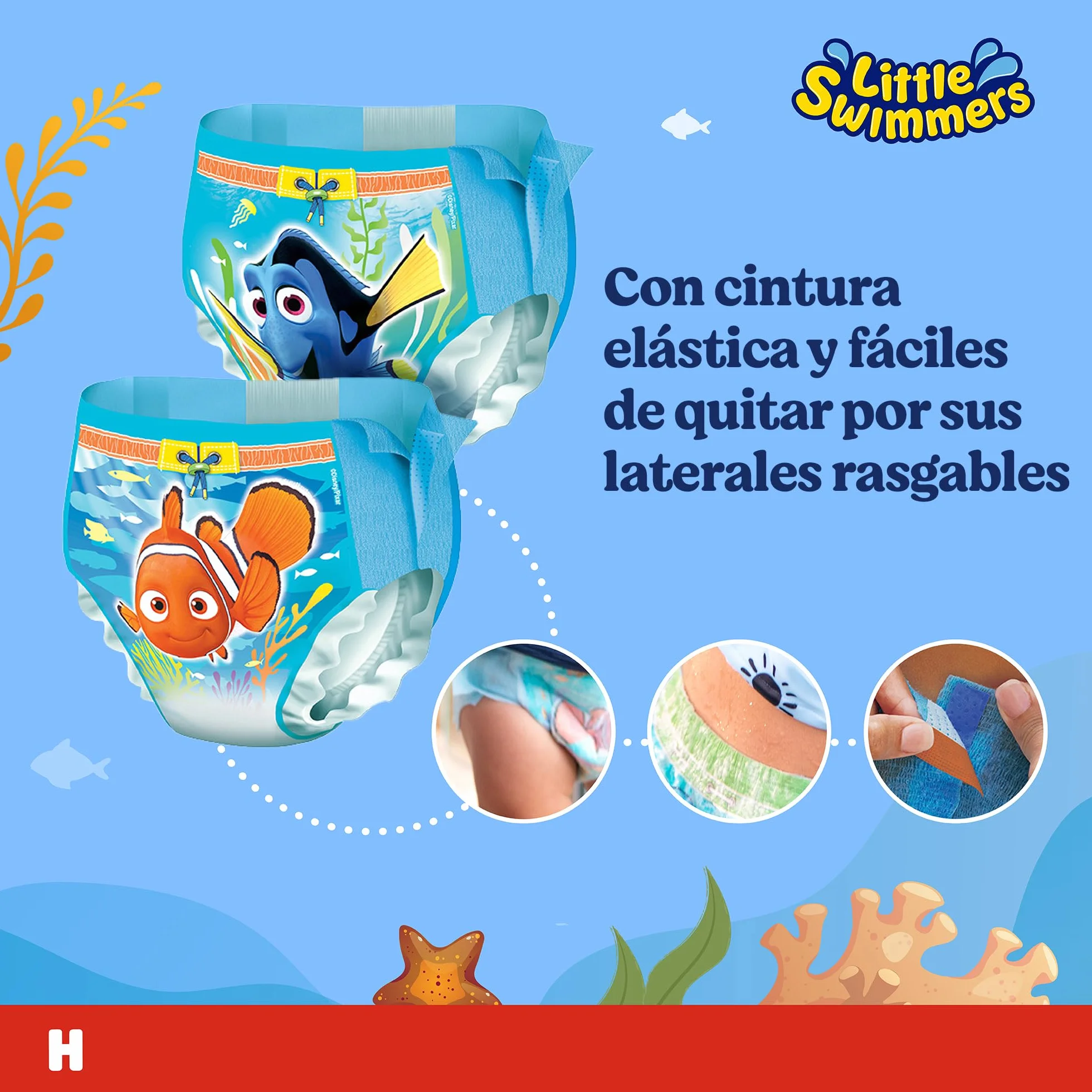 Huggies Little Swimmers Pañales Bañadores para Bebé Talla 3-4, 20 Unidades