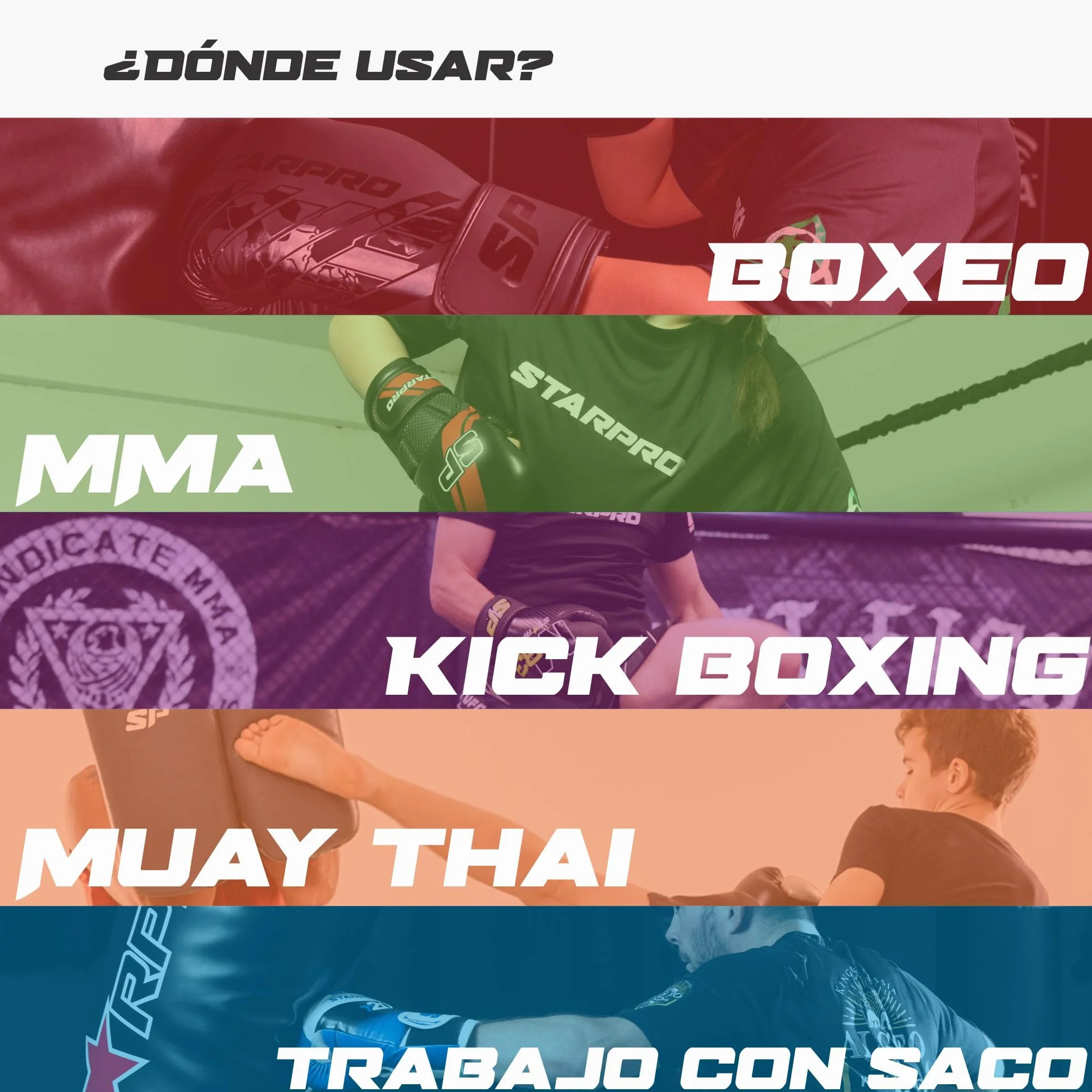 Starpro M33 Guantes de Boxeo Cuero Sintético Mate Entrenamiento Sparring Muay Thai Kickboxing 8oz 10oz 12oz 14oz 16oz