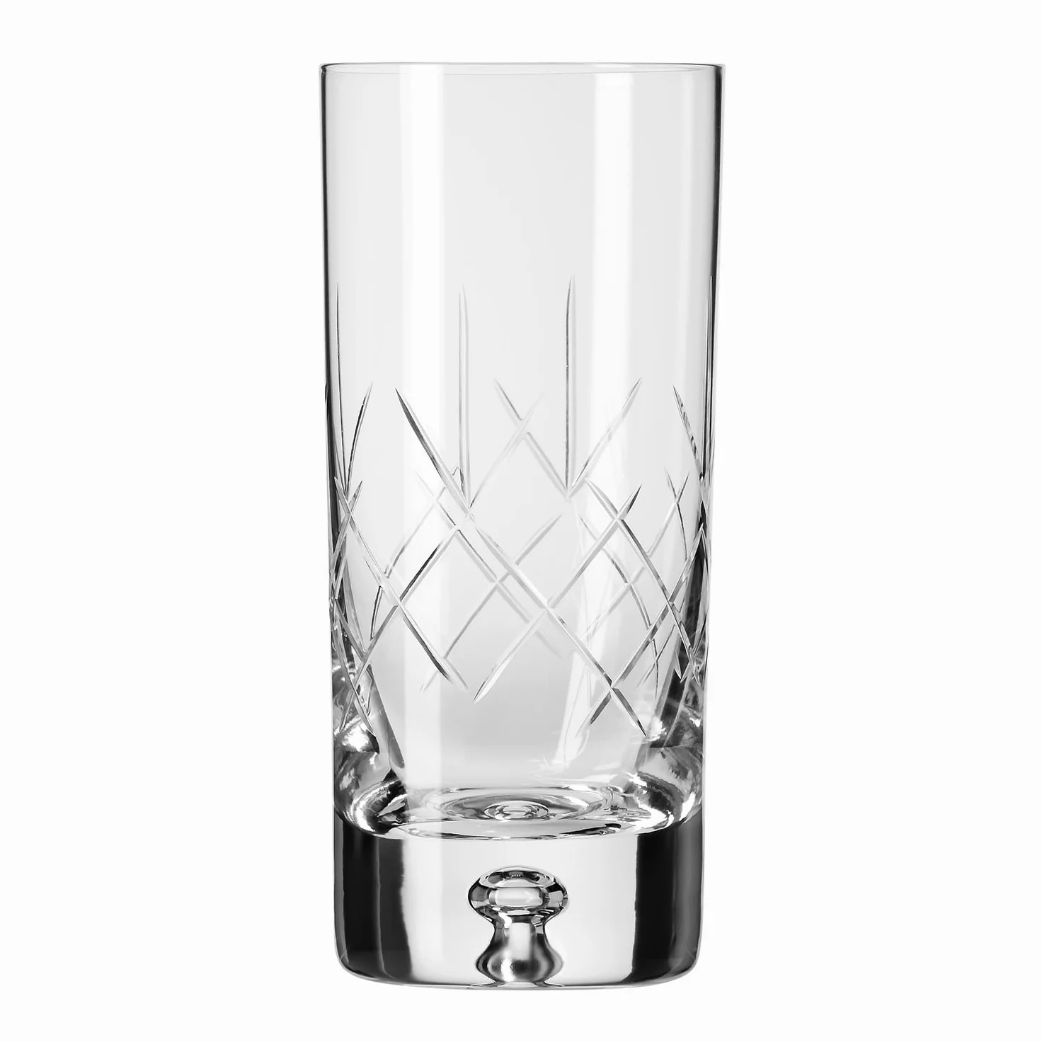 Krosno – Vasos para agua, zumos y bebidas de 300 ml – Juego de 4 piezas – Colección Saga – Cristal – Hechos a mano y tallados – Ideal como regalo