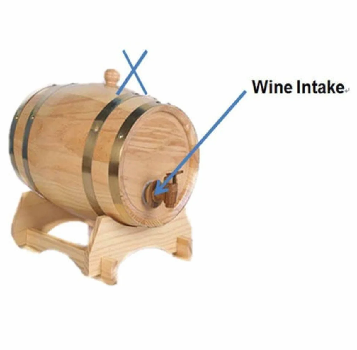 Barril de madera de roble de 5 litros Dream Wood para almacenamiento y envejecimiento de vino y bebidas, con soporte