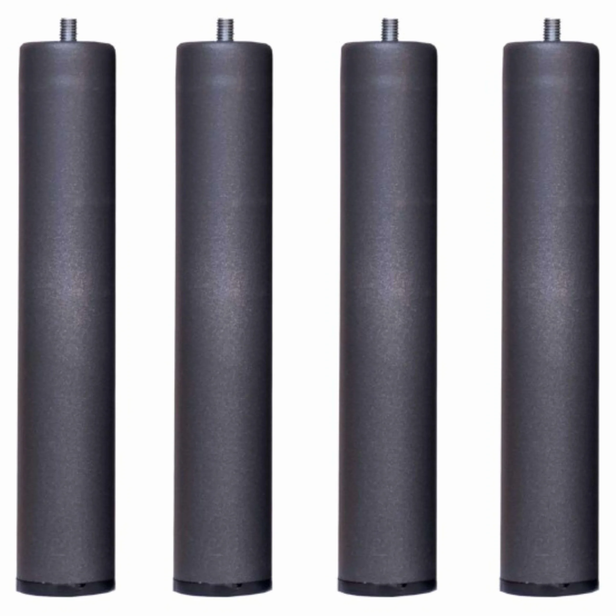 Miroytengo Pack 4 Patas 50 cm para somier o Base tapizada cilindricas Medidas Especiales Metal