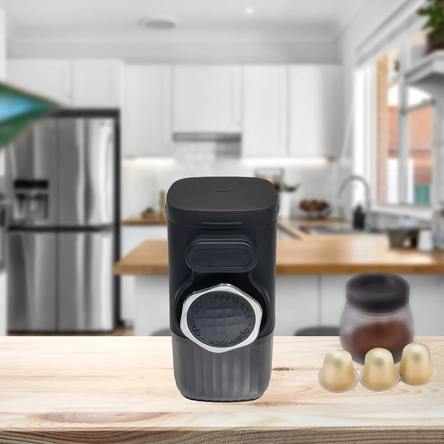 Bombas manuales de acero inoxidable para prensar café espressos para cápsulas de cerveza caseras al aire libre y prensa de café molido