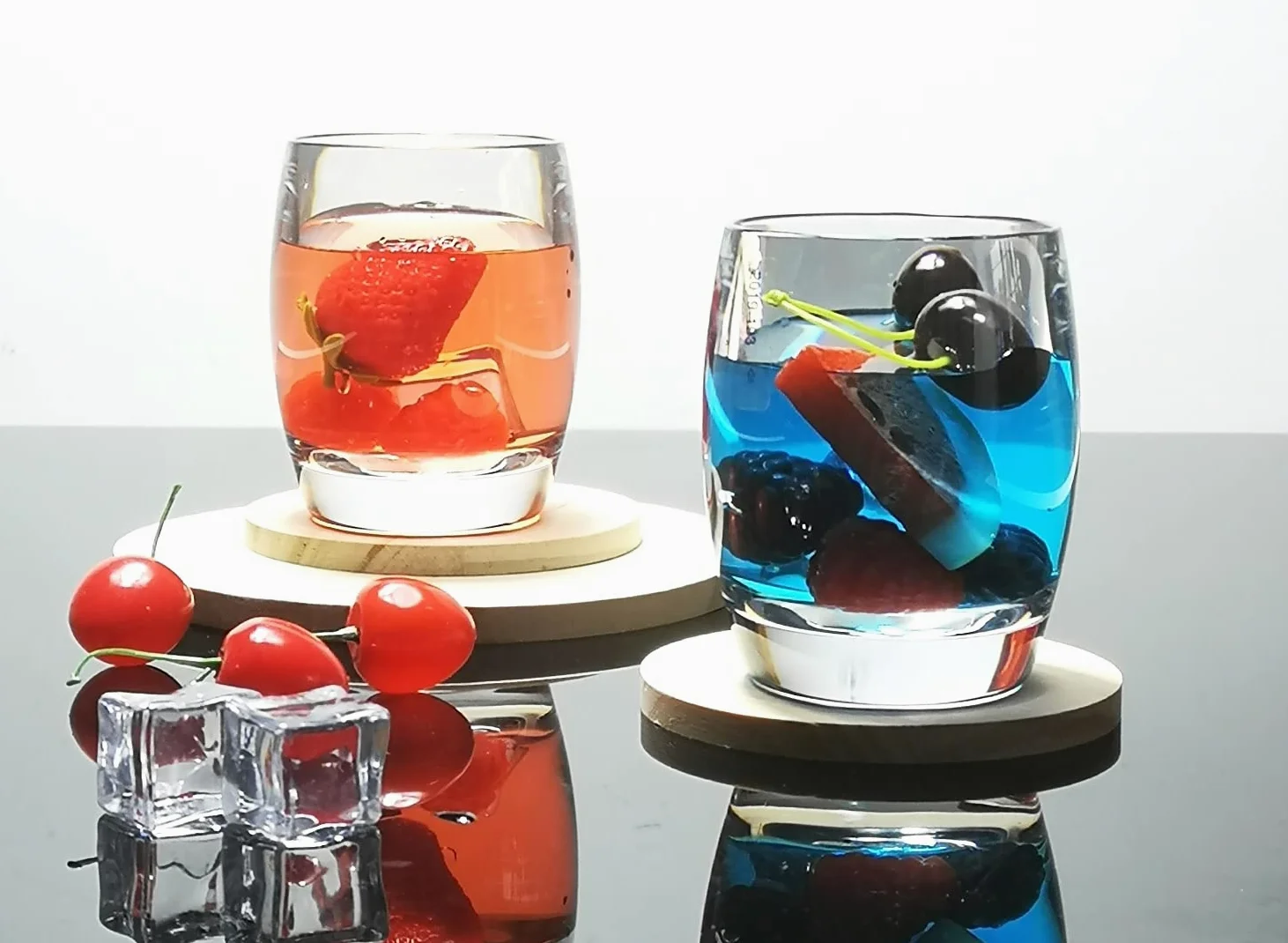 Juego de 6 vasos de plástico de 8 onzas, aptos para lavavajillas, sin BPA, irrompibles, para niños, vasos de agua de vino inastillables, vasos acrílicos (transparente)
