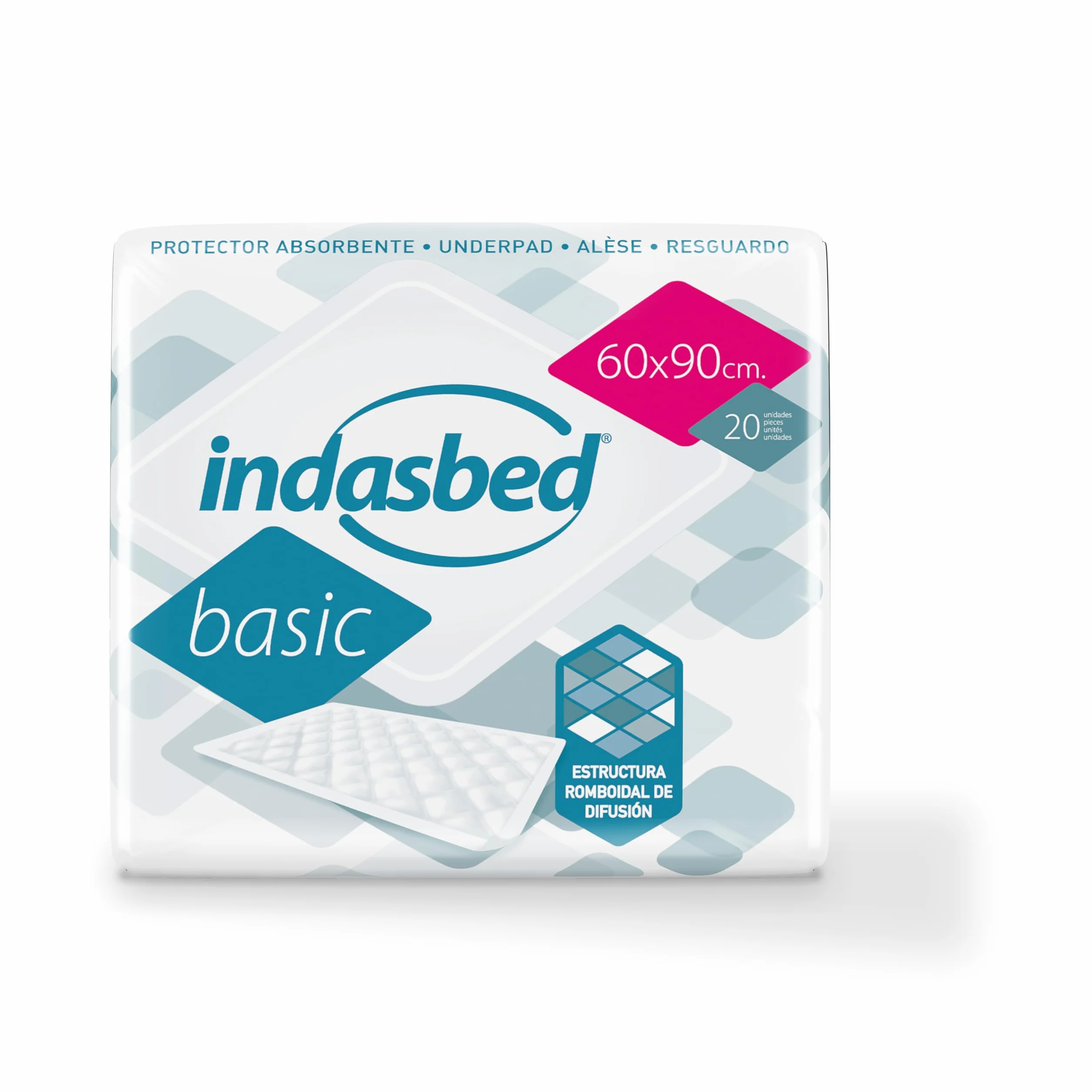 Indasbed Basic Protector Cama 60 x 90 cm Blanco 20 Unidades