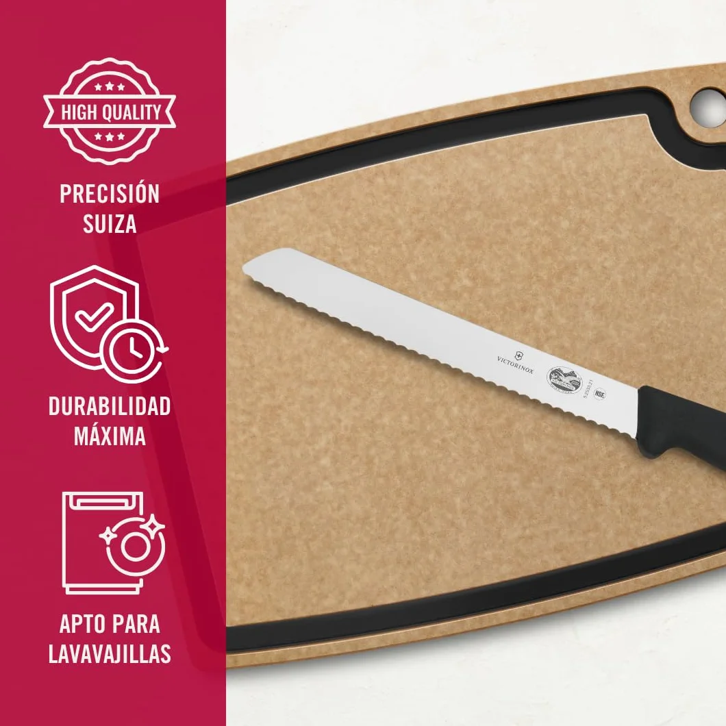 Victorinox Fibrox Cuchillo para pan con hoja dentada 21 cm acero inoxidable negro