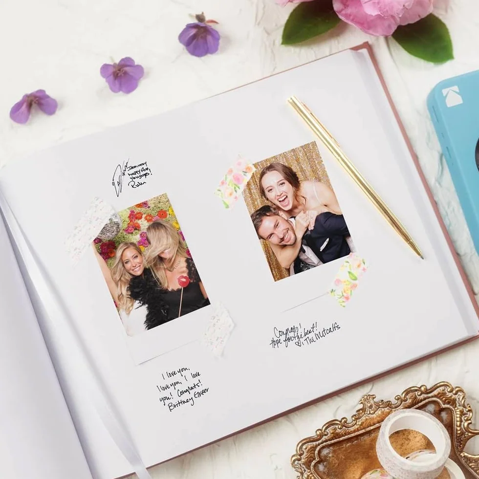 Personalizado Libro De Visitas Para Bodas Con Nombre/Fecha, Bautizos O Fiestas De Cumpleaños Libro De Visitas, Páginas Libro De Firmas Para Boda En Blanco