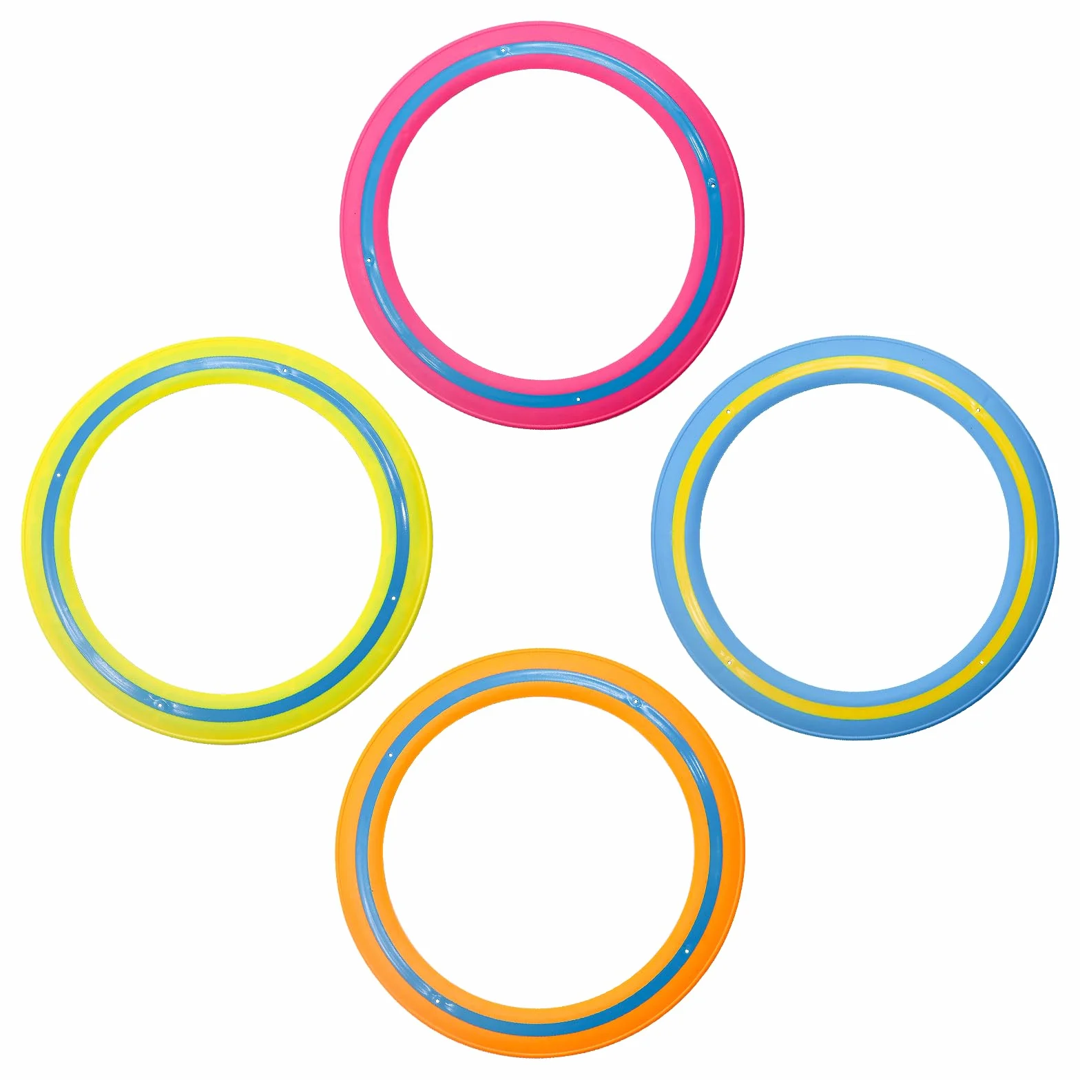 JIAC 4 Piezas Frisbee Ultimate Anillos de Lanzamiento Discos Voladores 25CM para Adultos y Perros