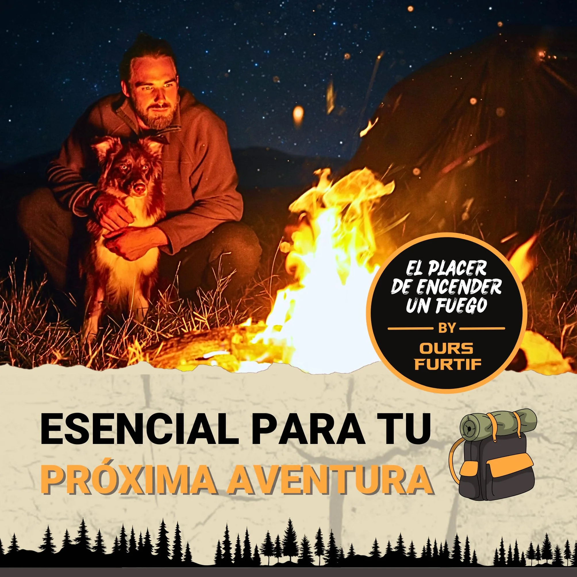Pedernal Supervivencia Piedra de Fuego XXL Ferrocerio 12mm 20 000 usos Camping Bushcraft