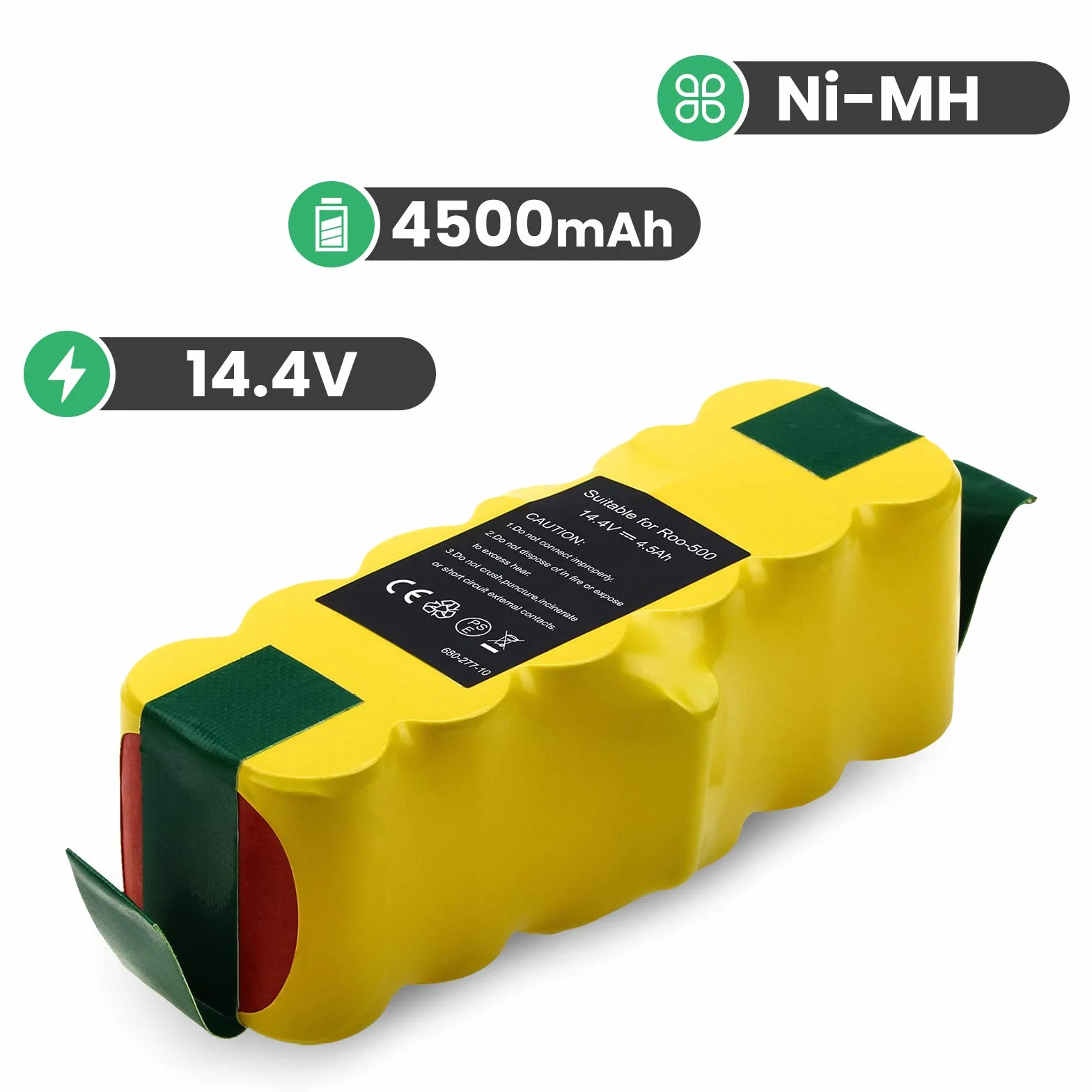 14.4V 4500mAh Reemplazo para irobot batería 4,5Ah Ni-MH R3 500 600 700 800 Series batería para aspiradora 510 530 532 535 540 540 560 580 620 630 650 660 760 770 780 790 880