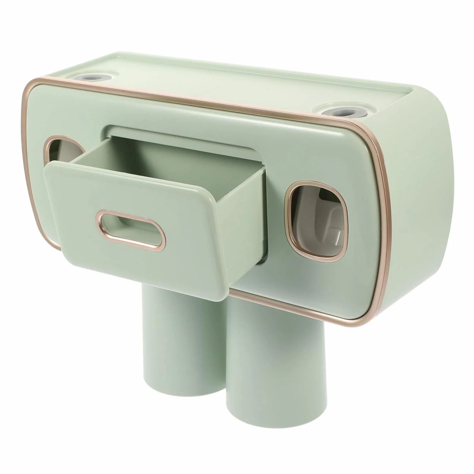 Soportes para cepillos de Dientes Bathroom Essentials - Estante de Almacenamiento for Montaje en Pared, dispensador Pasta Dientes, Soporte for Cepillo Organizador de Accesorios