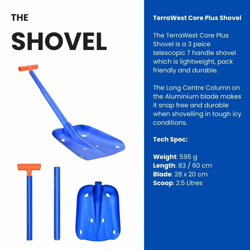 Avalanche Mochila de Esquí con Protector Trasero Extraíble, Bolsa de Hidratación, Pala Core Plus, Sonda 240 cm
