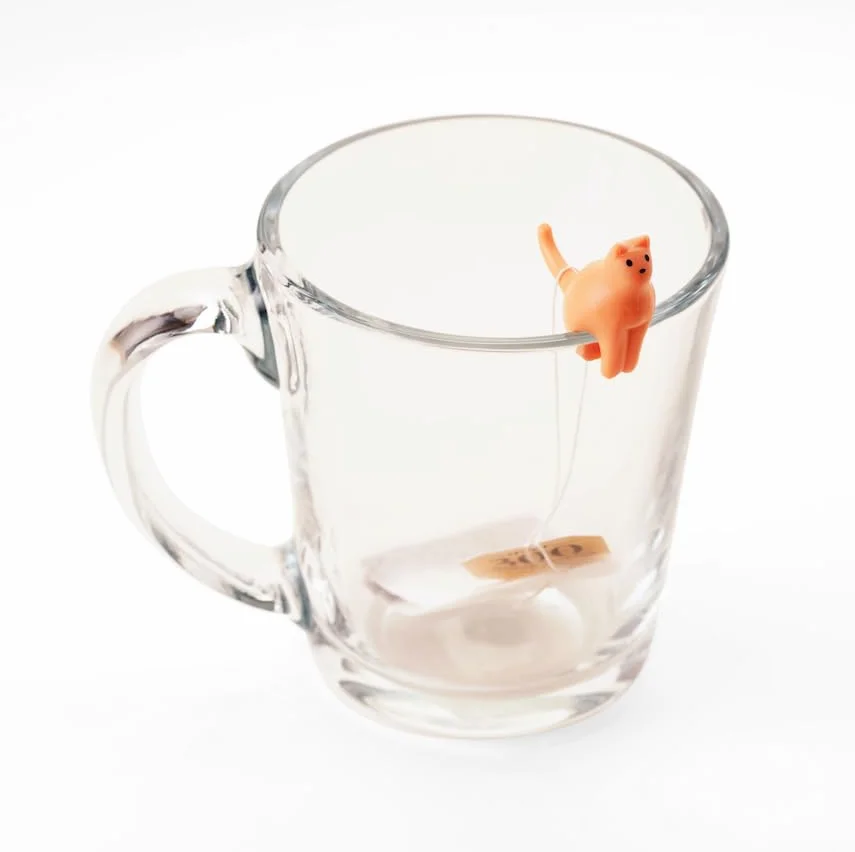 Kickerland - Soportes para bolsas de té con diseño de gato