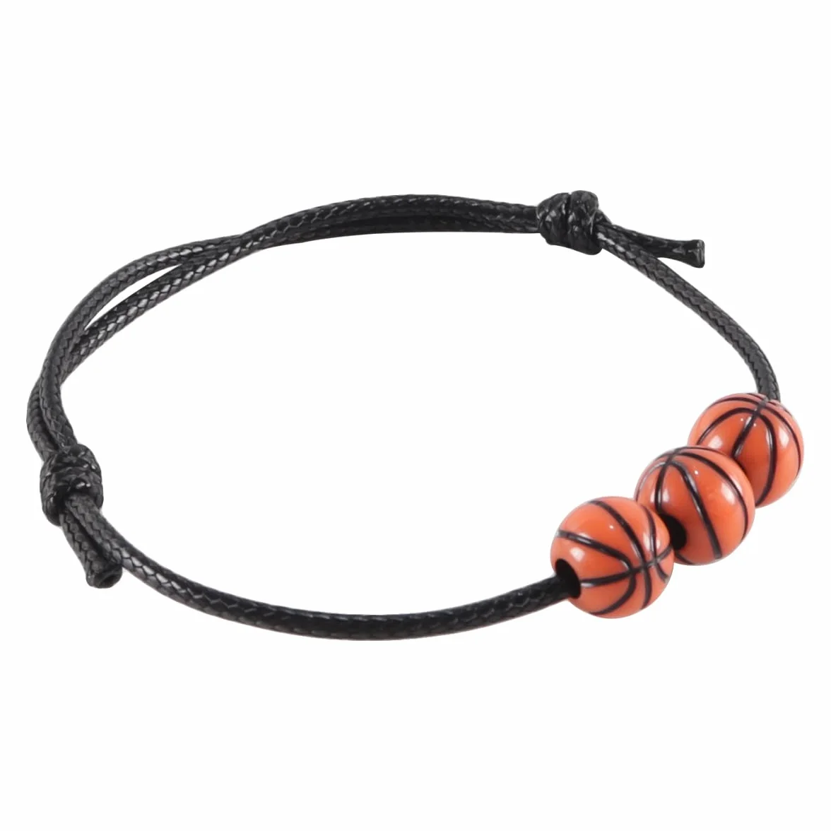 10 pulseras de baloncesto de 12 mm, pulseras deportivas para adolescentes y adultos, pulseras inspiradoras con cuentas y cuerda ajustable, ideal como recuerdo de fiesta de cumpleaños.