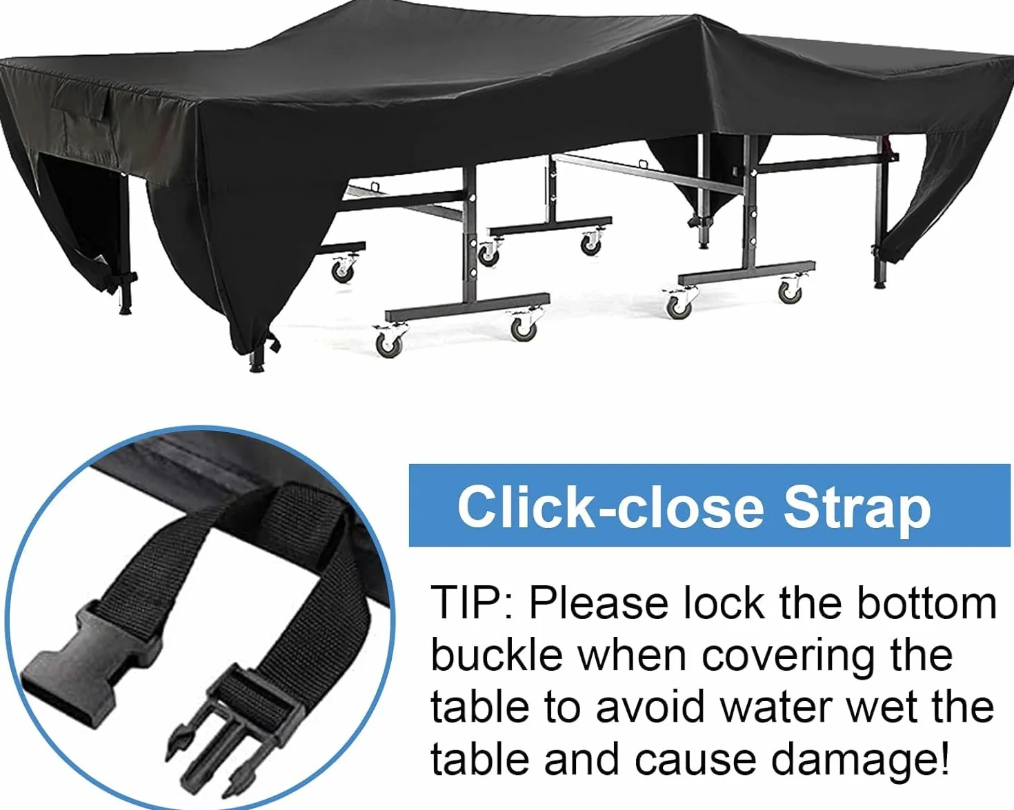 Funda para Mesa de Ping Pong GAESHOW Impermeable Ajustable 280x153x73cm