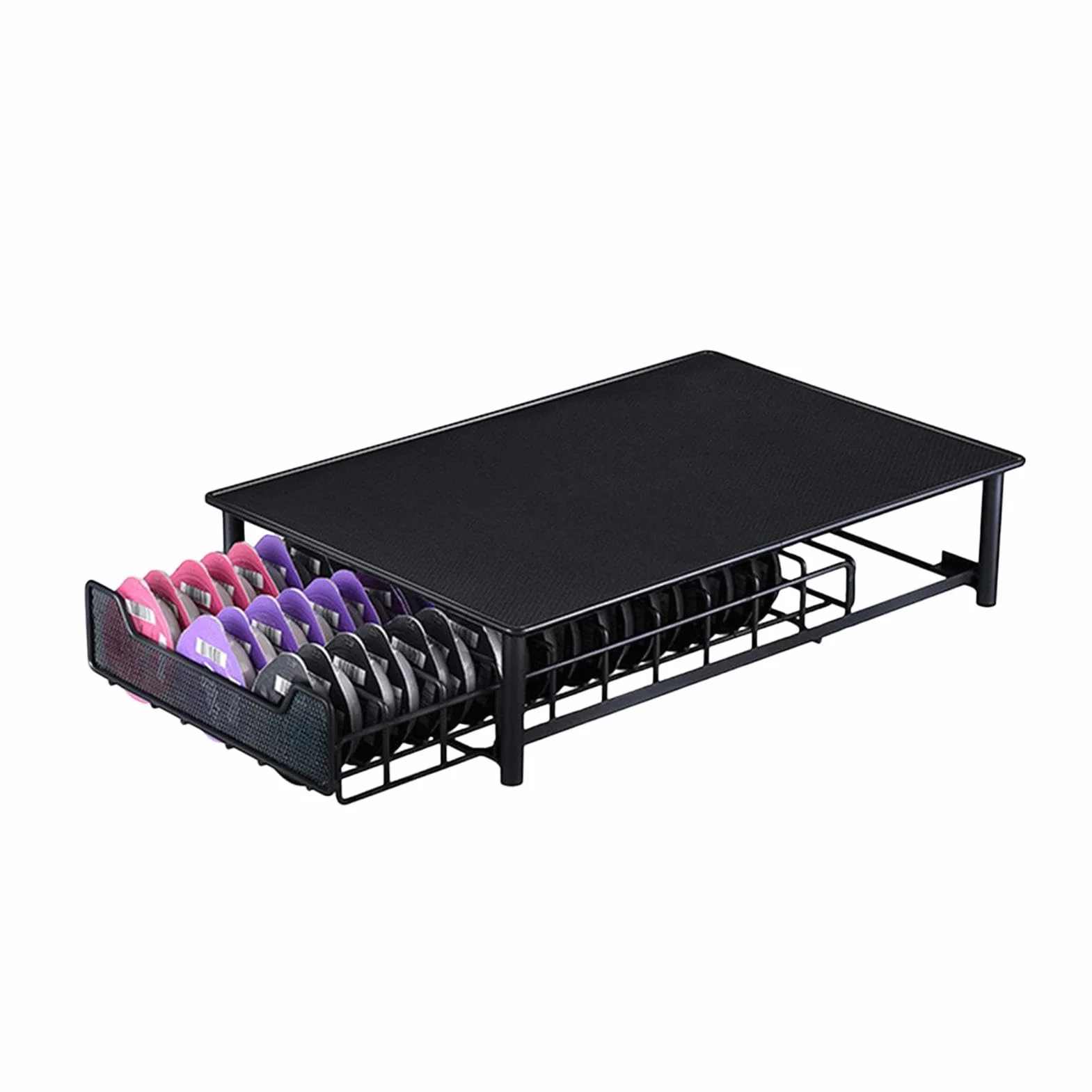 Cajón Almacenaje Cápsulas Café De Acero Resistente, Acceso Rápido | Organizador para con Cajón Deslizable para Cocina, Salón, Apartamento, Tostadora,