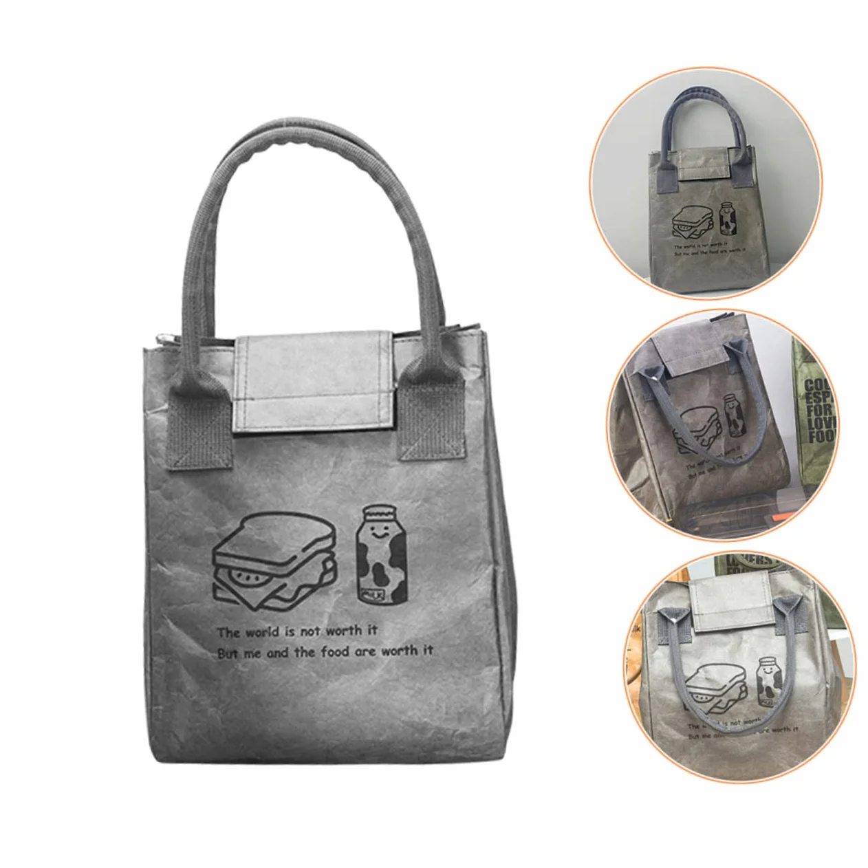 Ciieeo 3piezas Bolsa Térmica Para Almuerzo Pouch De Transporte De Comida Capacidad y Aislante Bento y Diseño Portátil y Interior y Exterior