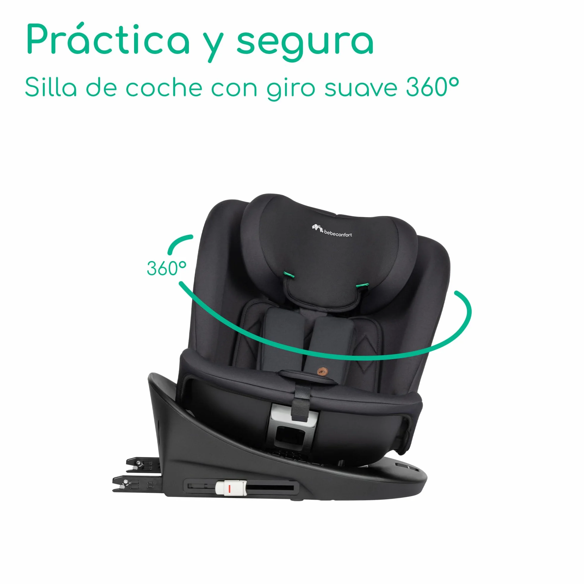 Bebeconfort RevolveFix 360 i-Size Silla Coche 360 0-12 Años 40-150 cm ISOFIX Giro 360 Full Black