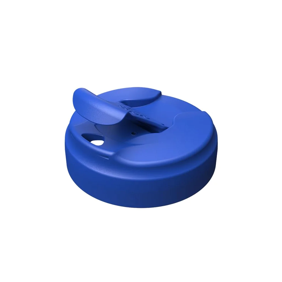 KeepCup Commuter - Taza de café reutilizable de acero inoxidable aislada con tapa abatible a prueba de derrames, 454 ml, color azul eléctrico