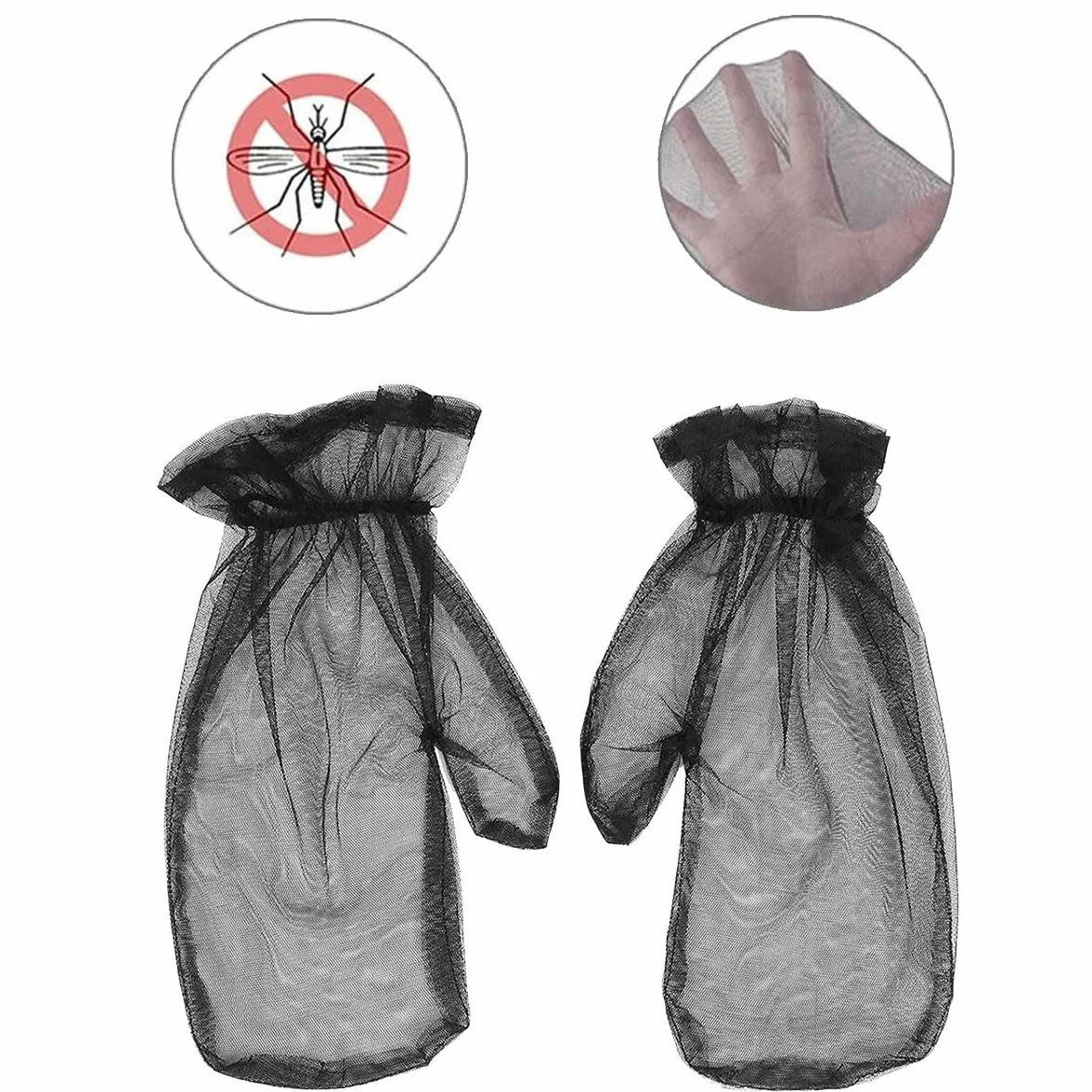 Tokaneit Guantes de Malla Repelentes de Insectos para Exteriores, Protección de Manos, 1 Par