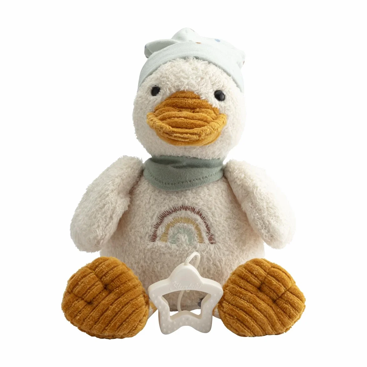 Sterntaler Caja de música Mediana de Pato Edda Lou, Peluche con Melodía Brahms Canción de Cuna