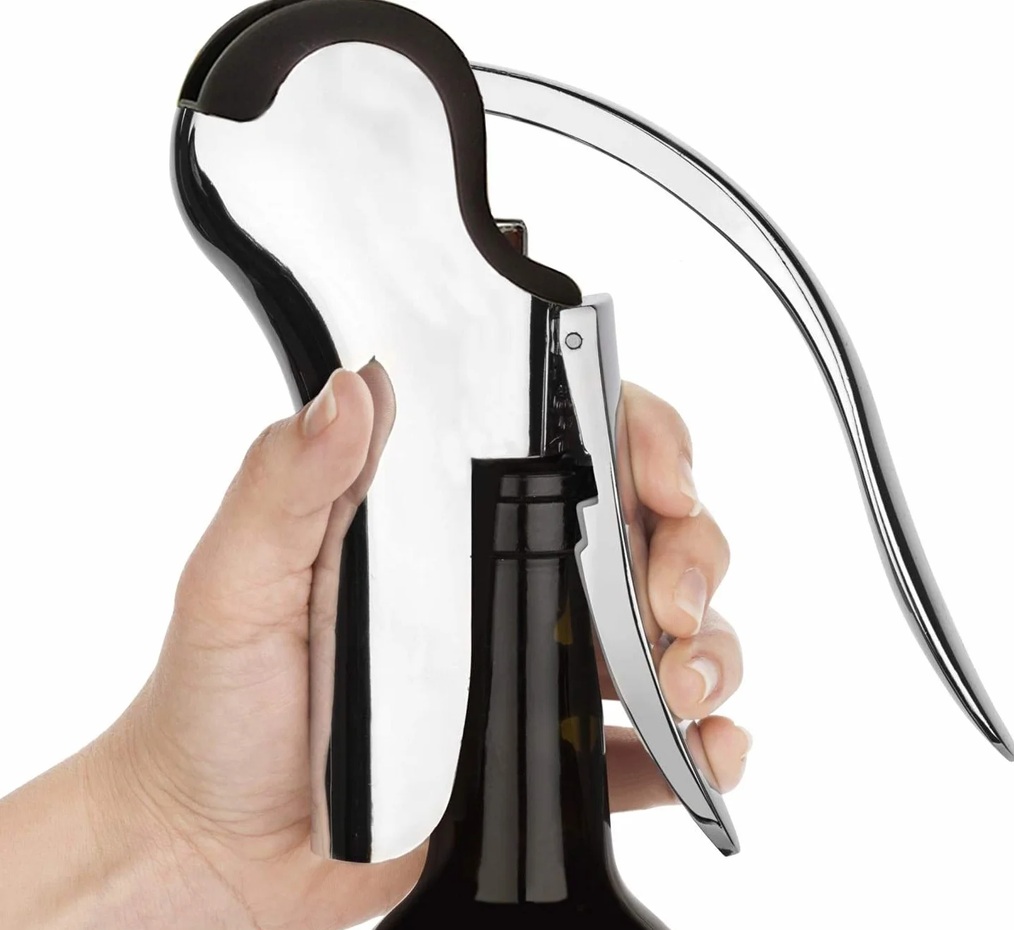 Abrebotellas de acero inoxidable con cortador de cápsulas integrado