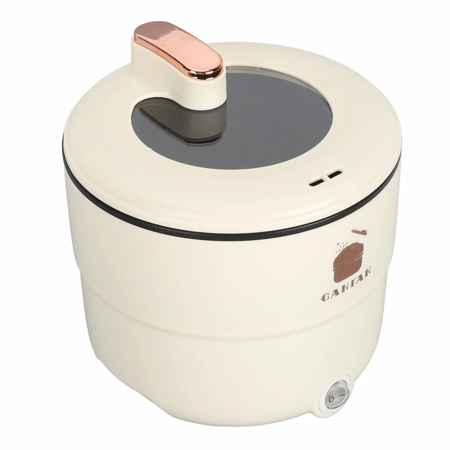 Olla arrocera eléctrica, olla eléctrica multiusos anti-combustión de 1,8 litros para sopa de fideos para cocinar más saludable (enchufe de la UE)