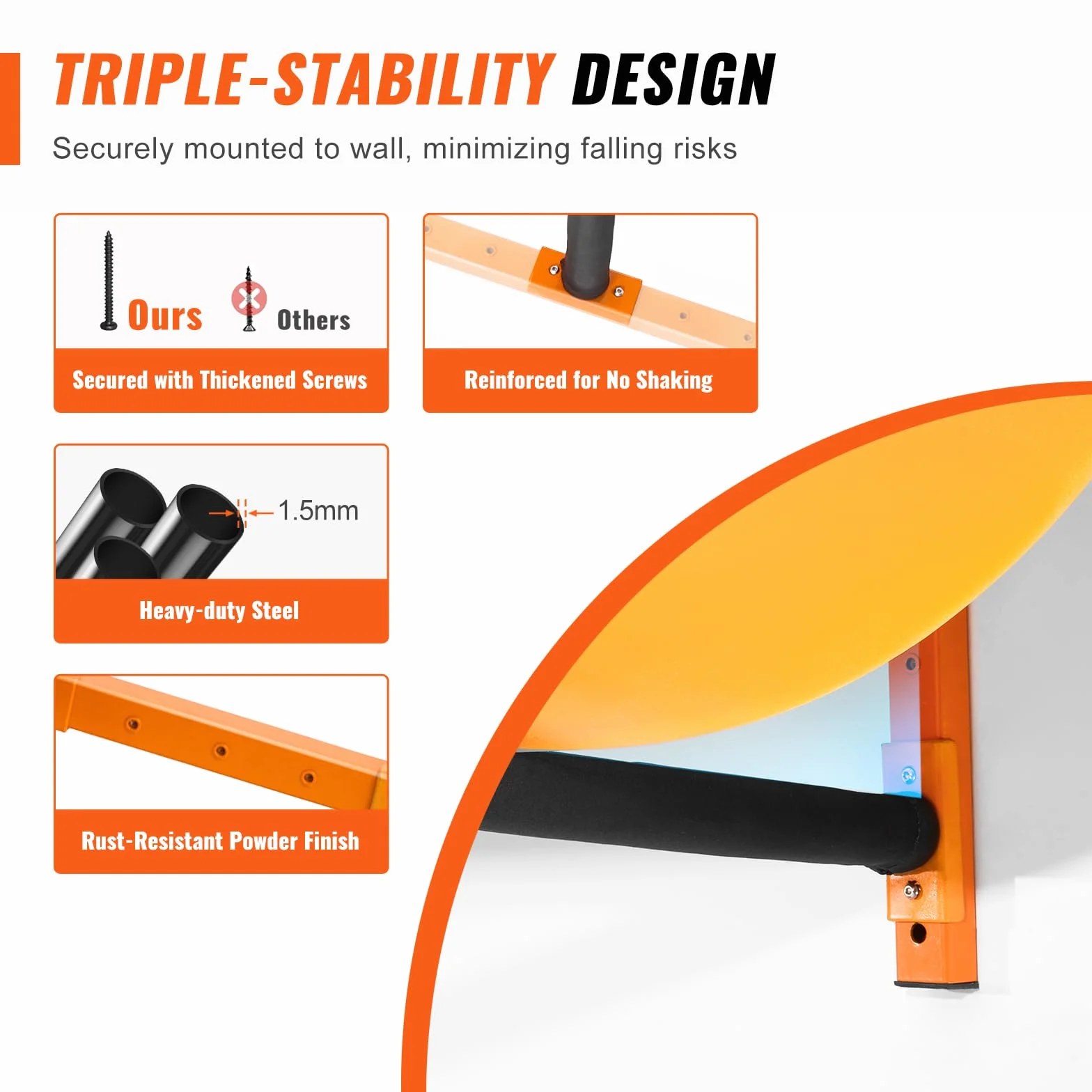 VEVOR Soporte de Pared para 4 Kayaks, Estante para Kayak, Carga de 400 Libras