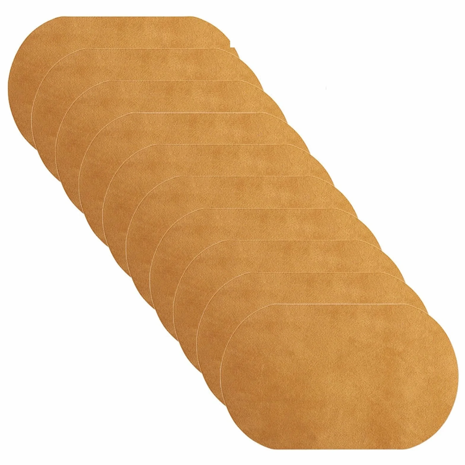 Parches Para Ropa 10 Parches Termoadhesivos Ovalados De Gamuza For Reparar Codos Y Rodillas, For Vaqueros Chaquetas(Turmeric 10pcs)