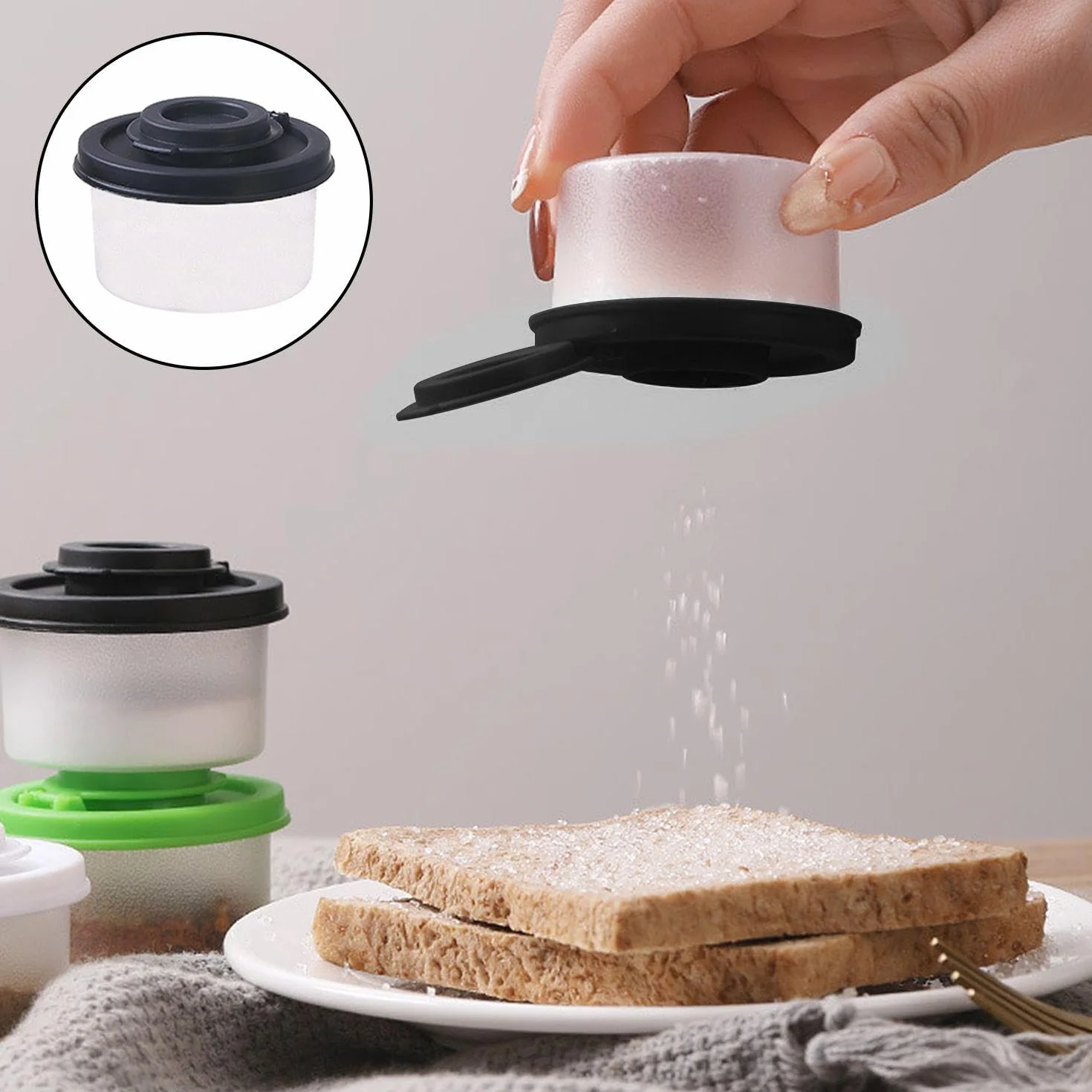 4 Piezas De Mini Botellas De Especias, Botellas De Especias De Plástico, Botellas De Especias Portátiles, Necesidades De Cocina, Adecuadas Para Acampar, Picnic Y Viajar.