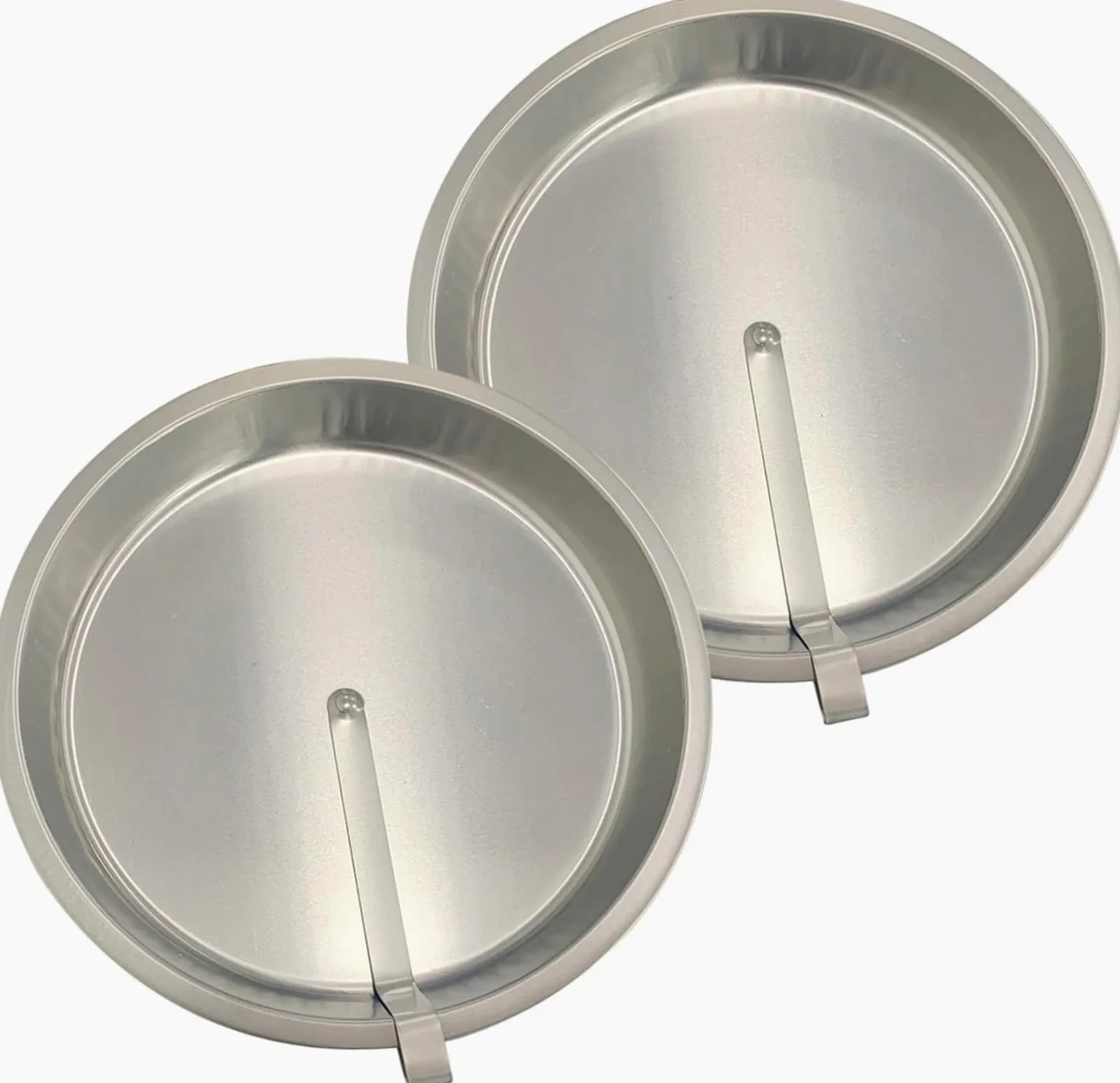 Paquete De 2 Moldes Redondos para Pasteles De 25 Cm (10 Pulgadas), De Hojalata Resistente, Antiadherentes Y Fáciles De Desmoldar, con Cuchilla Giratoria Incorporada para Pasteles