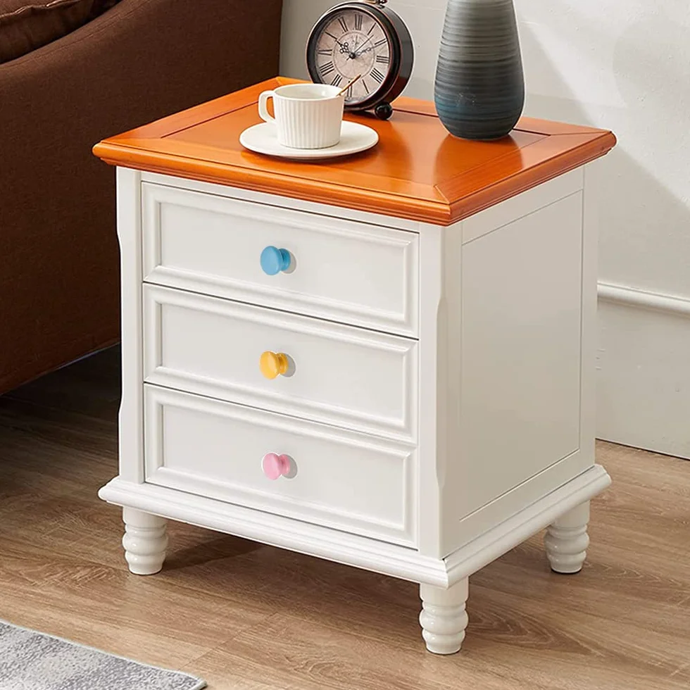 Achengqi 6 Piezas Pomo de Armario Redondo Cajón Vistoso Pomos Pomo Puerta Armario Decorativos Tiradores para Cajones Infantiles para Muebles para Gabinetes de Dormitorio de Niños Cajones