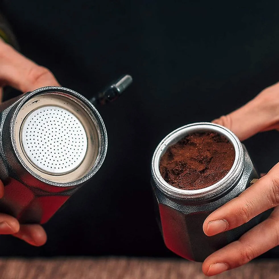 CABLEPELADO Embudo para cafetera italiana Moka, filtro de café, recipiente de repuesto de aluminio, diámetro 4,6 cm, adecuado para cafeteras con 1 taza