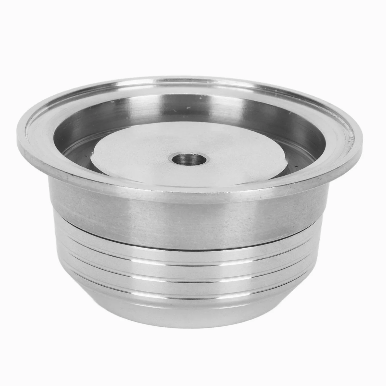 Cápsula de café reutilizable con tapa, cepillo de cuchara, tapas de cápsulas de café recargables, cápsulas de café suaves y recargables hechas de acero inoxidable y plástico