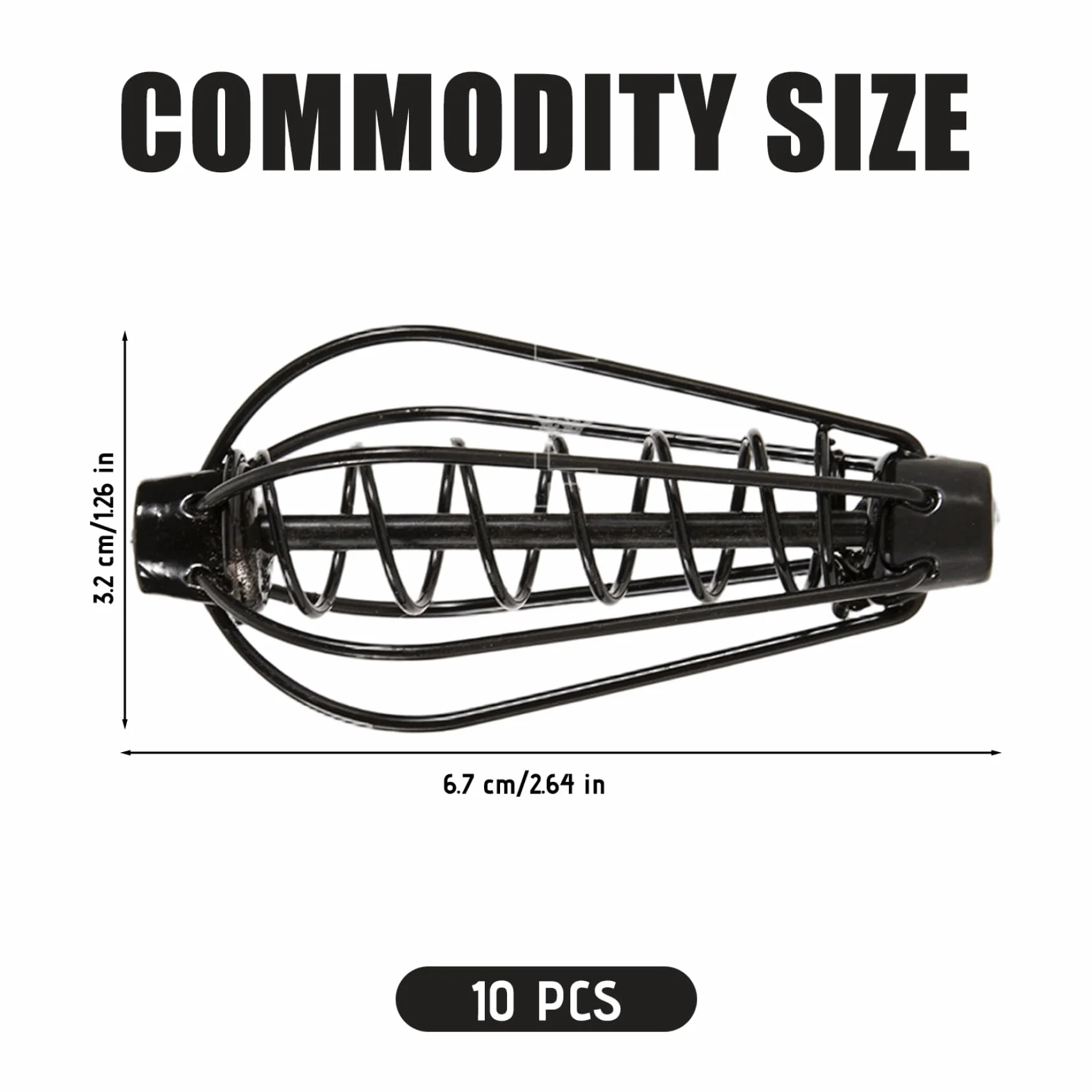 Comederos de Pesca de Carpas Acero Inoxidable 10 Piezas 15 g Cebo Hierro