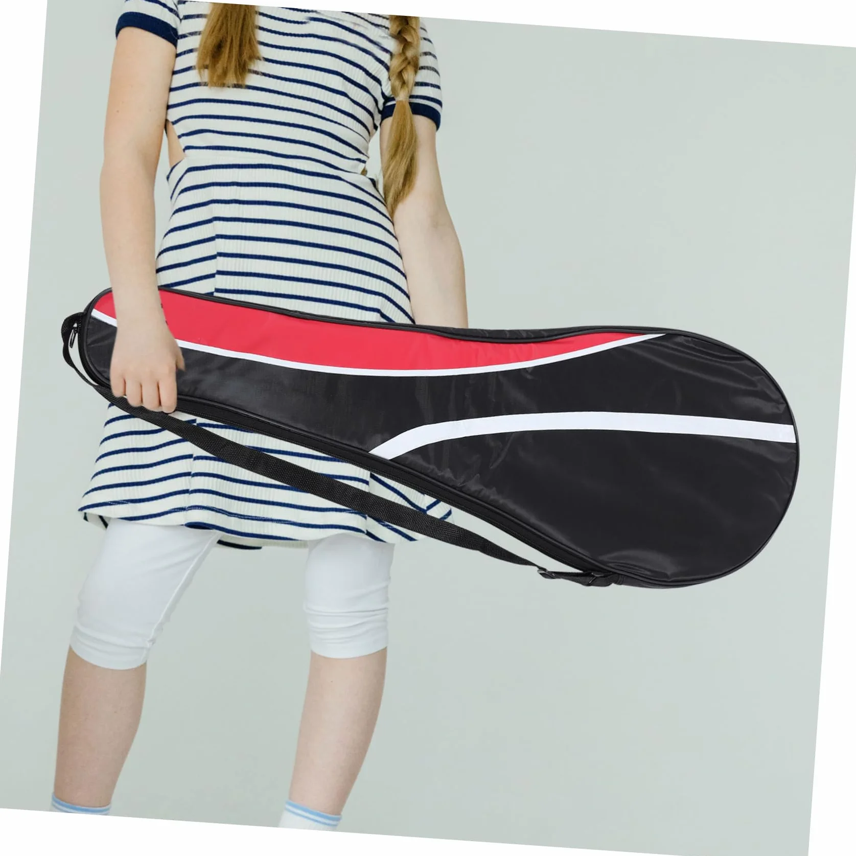 KICHOUSE Bolsa para Raquetas de Bádminton Portátil, Material Oxford, Correa Ajustable, Tamaño Compacto