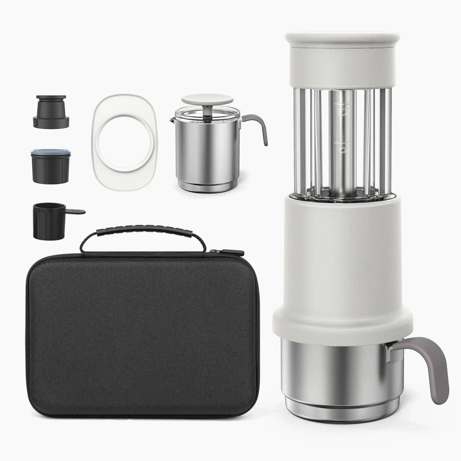 Máquina de café expreso portátil,Cafetera Portátil Cápsula de Espresso 3 en 1, Operación Manual, Mini Cafetera de 10-15 Bares, Máquina Café pequeña para Viajes, Camping