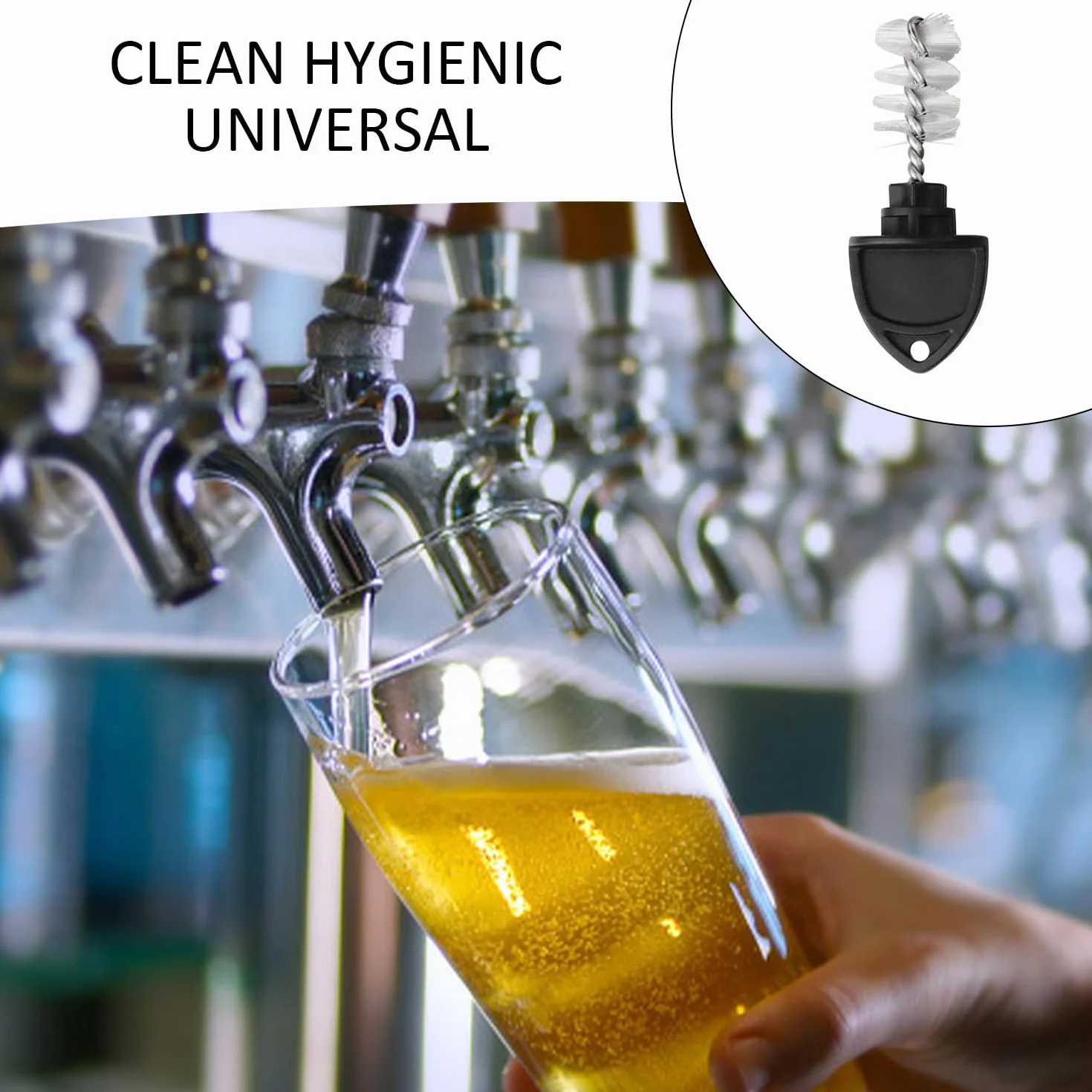 20 Piezas De Cepillos para Grifos De Cerveza Negros, Cepillos para Limpiar Tuberías De Alimentos, Accesorios para Barriles De Cerveza, Adecuados para Restaurantes Y Bares.