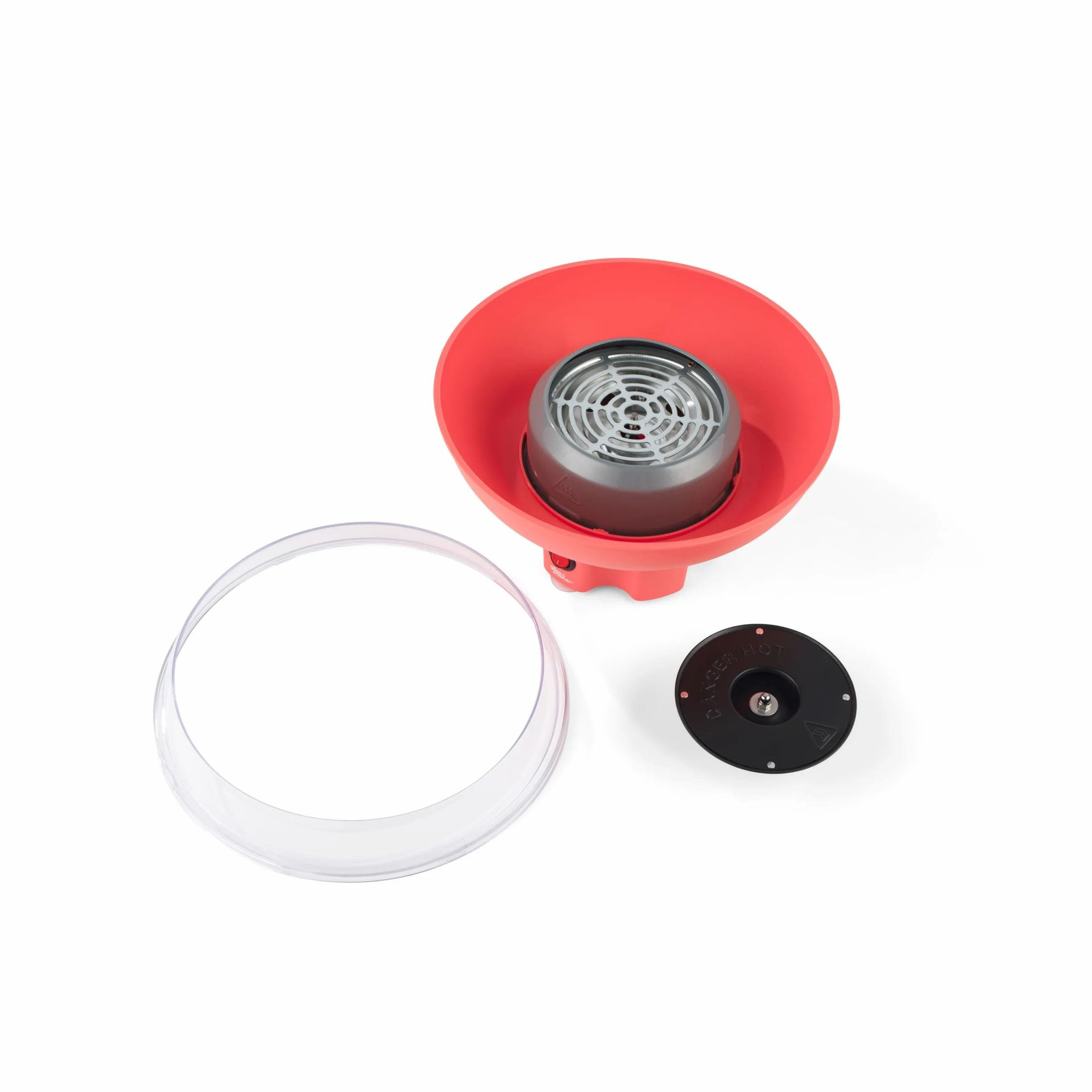 Giles & Posner Máquina de Algodón de Azúcar – Máquina de Estilo Feria para Niños, Algodón de Azúcar en Minutos, Patas Antideslizantes, Incluye Cuchara y Palitos, Bol de 26,5 cm, 400 W