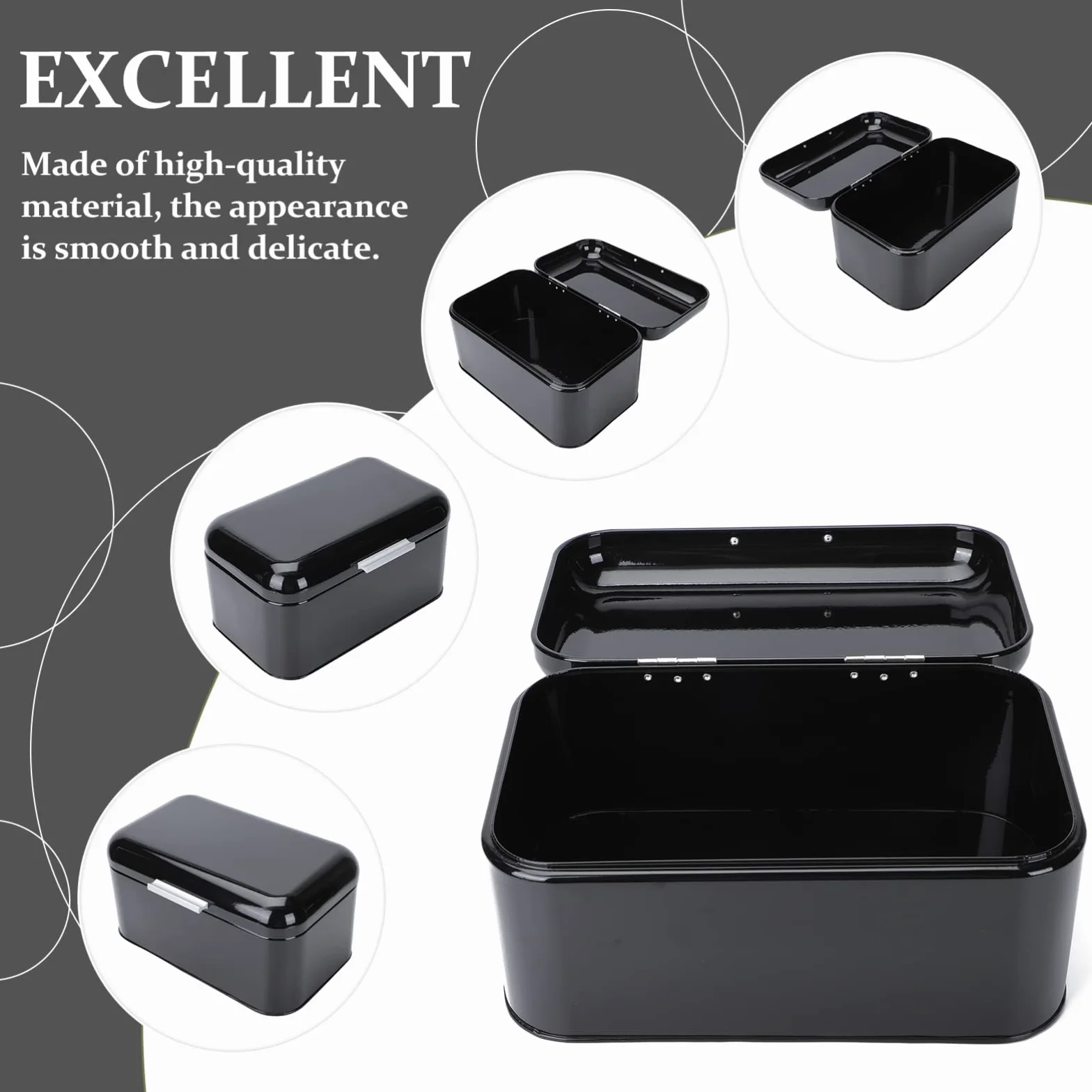 ABOOFAN Tarro De Almacenamiento Tipo Caja De Pan Metálica Para Cocina Organizador De Pan