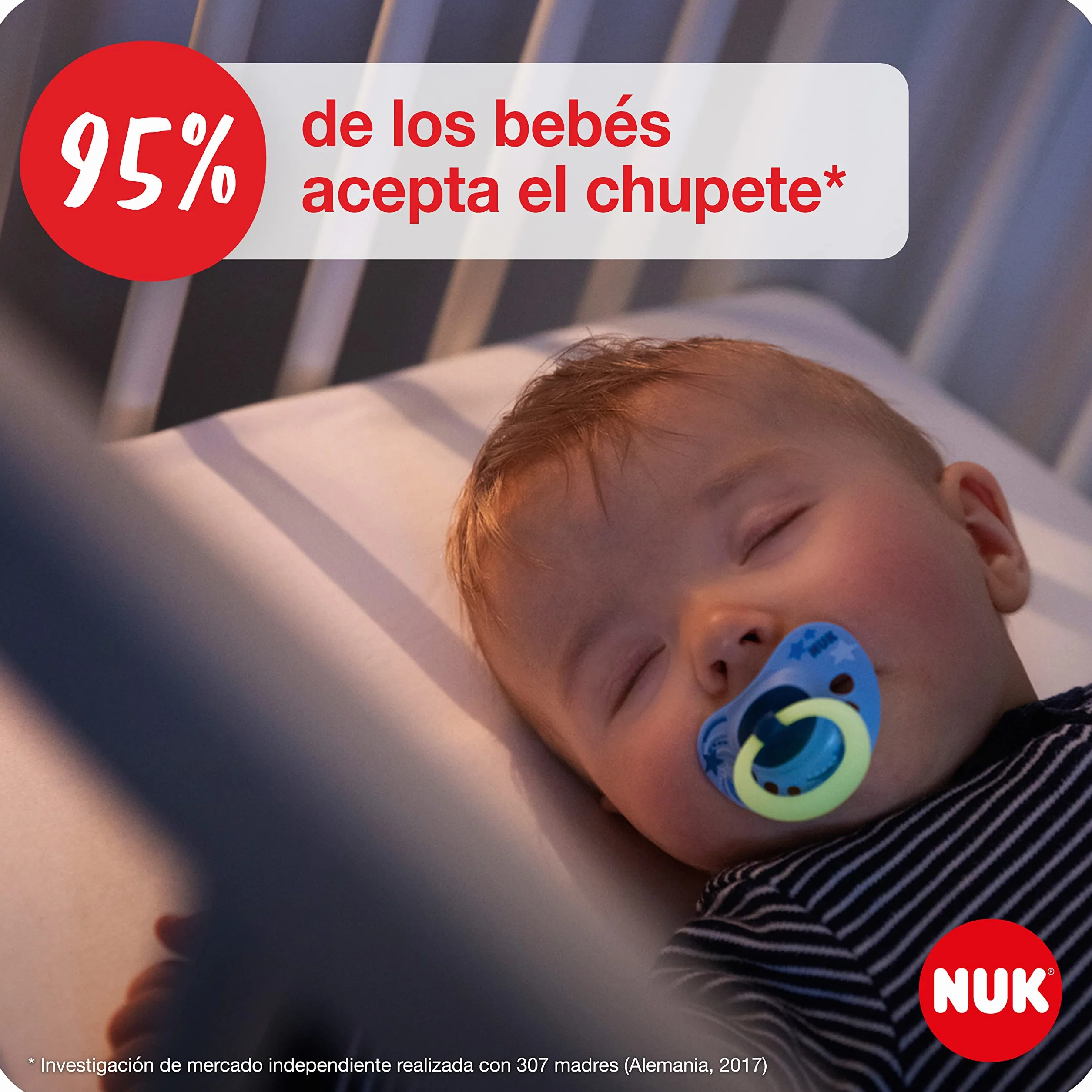NUK Signature Day & Night chupete silicona sin BPA 0-6 meses 4 unidades