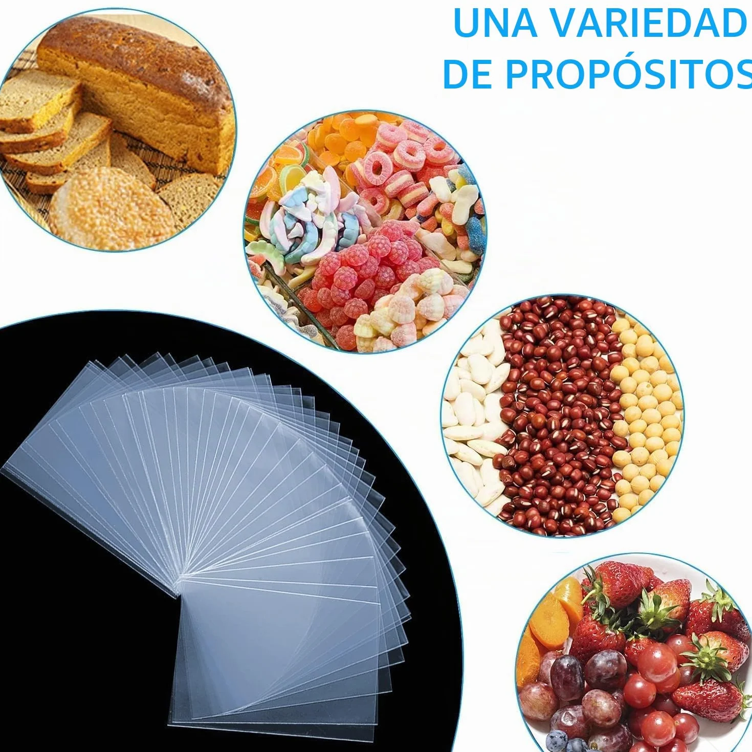 Frogetu 50 Bolsas Transparentes para Chuches Cintas Metálicas,Bolsas de Chuches 20x30 cm,Bolsa Celofan Transparente,Bolsas Transparentes para Regalos,Bolsas para Chuches Cumpleaños,Bolsa Celofan